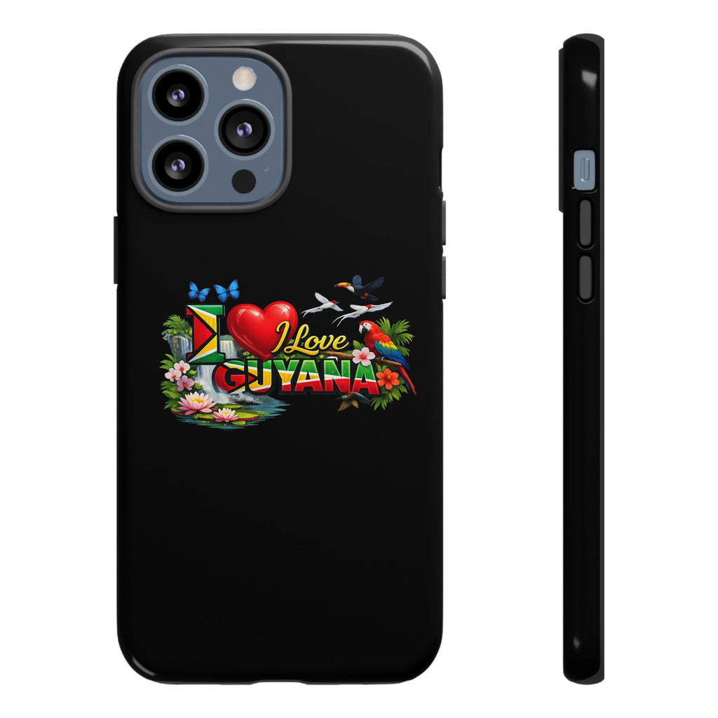 Phone case I Love Guyana Phone Case — Tough Protective Tropical Flag Design
