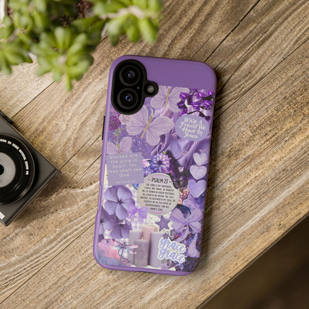 Bible Verse phone case - His Love Never Fails Psalm Phone Case — Floral Christian Scripture iPhone Cover