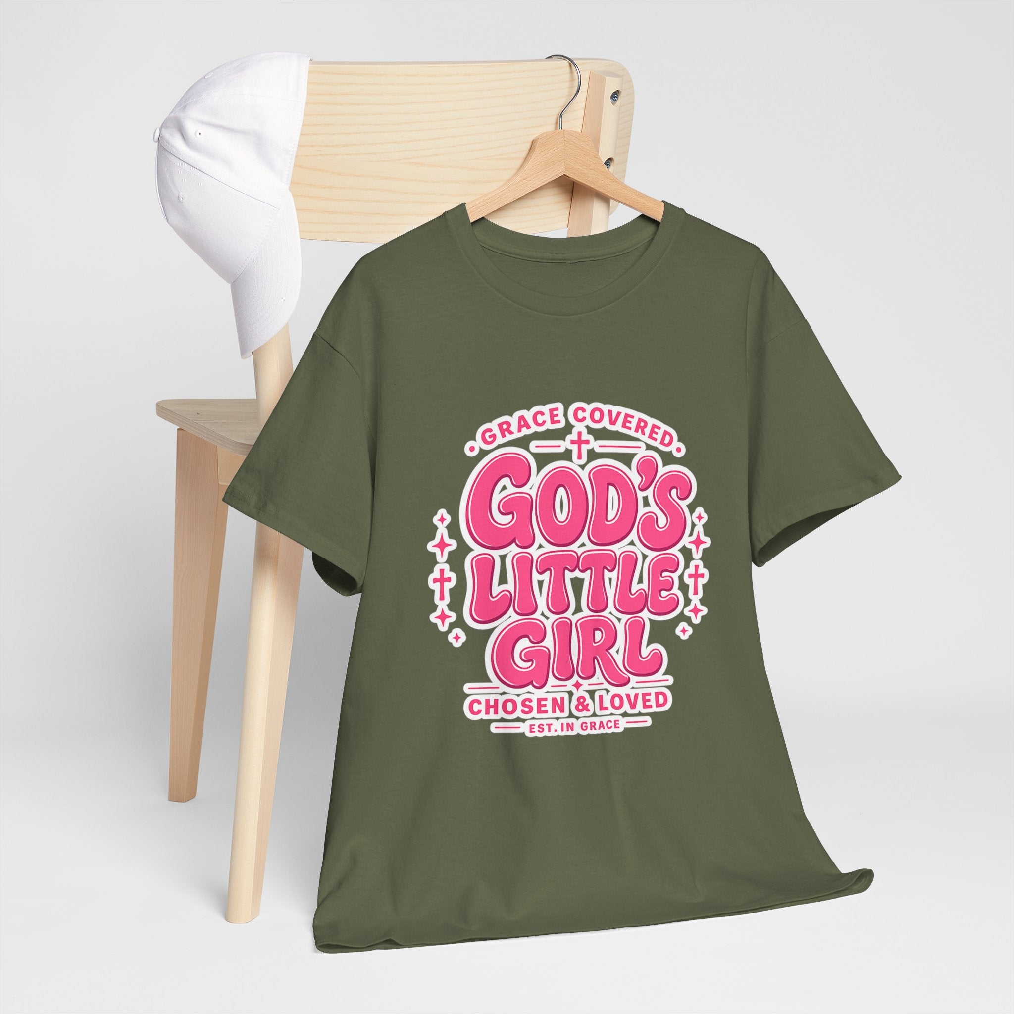Faith T-Shirt God's Little Girl T-Shirt — Pink Faith Graphic Tee for Girls