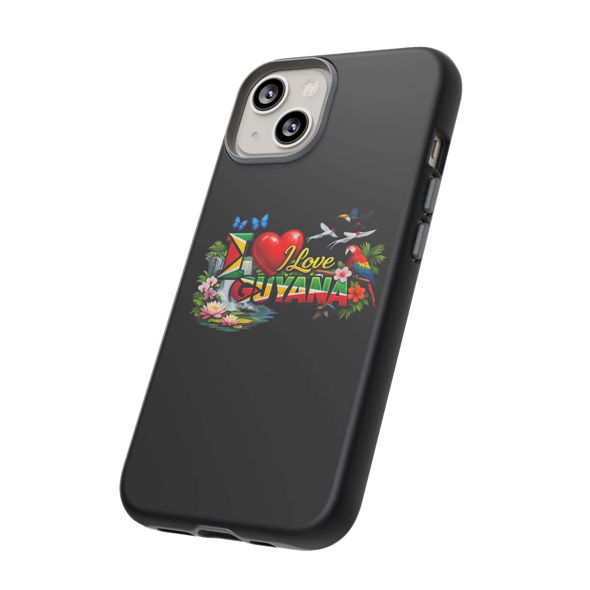Phone case I Love Guyana Phone Case — Tough Protective Tropical Flag Design
