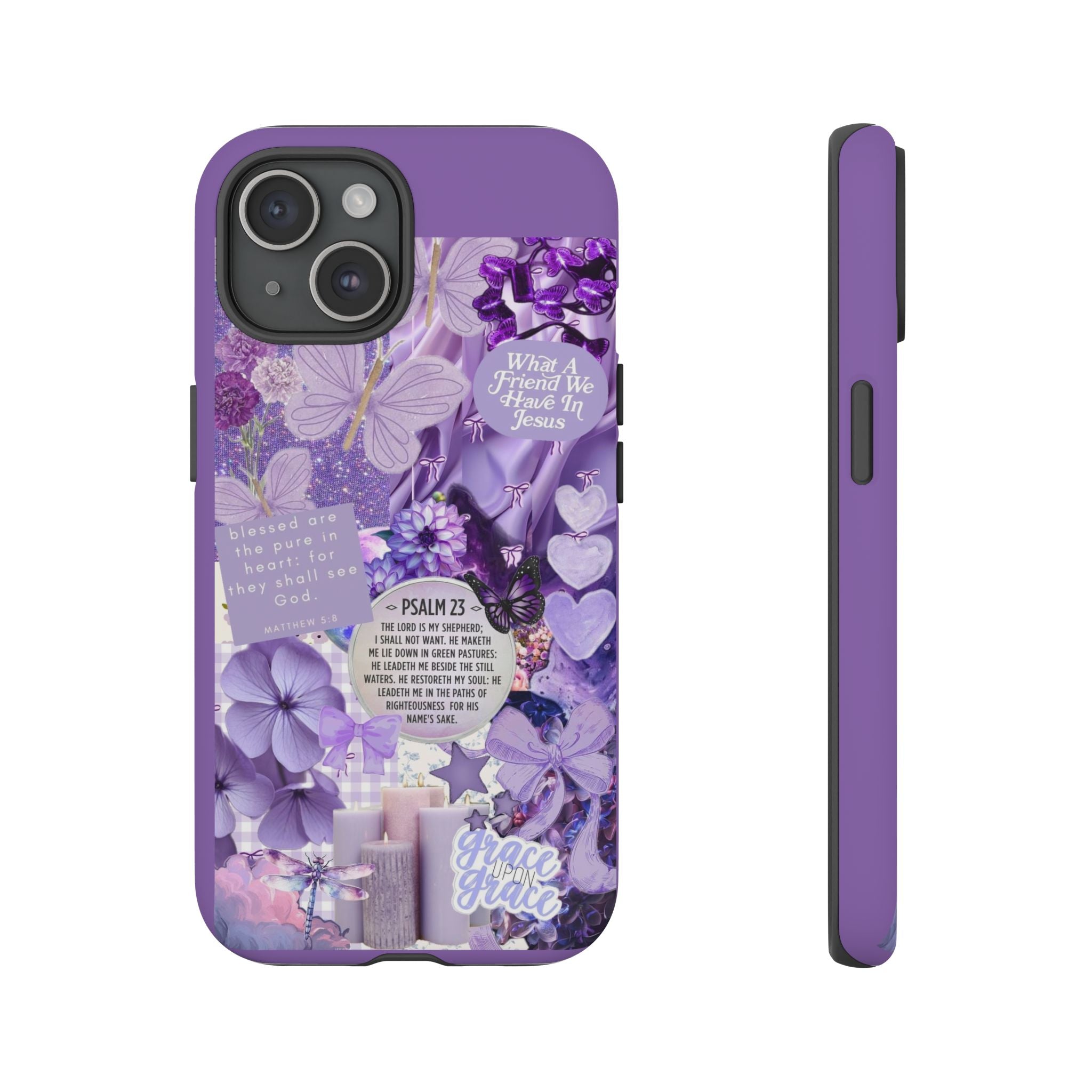 Bible Verse phone case - His Love Never Fails Psalm Phone Case — Floral Christian Scripture iPhone Cover