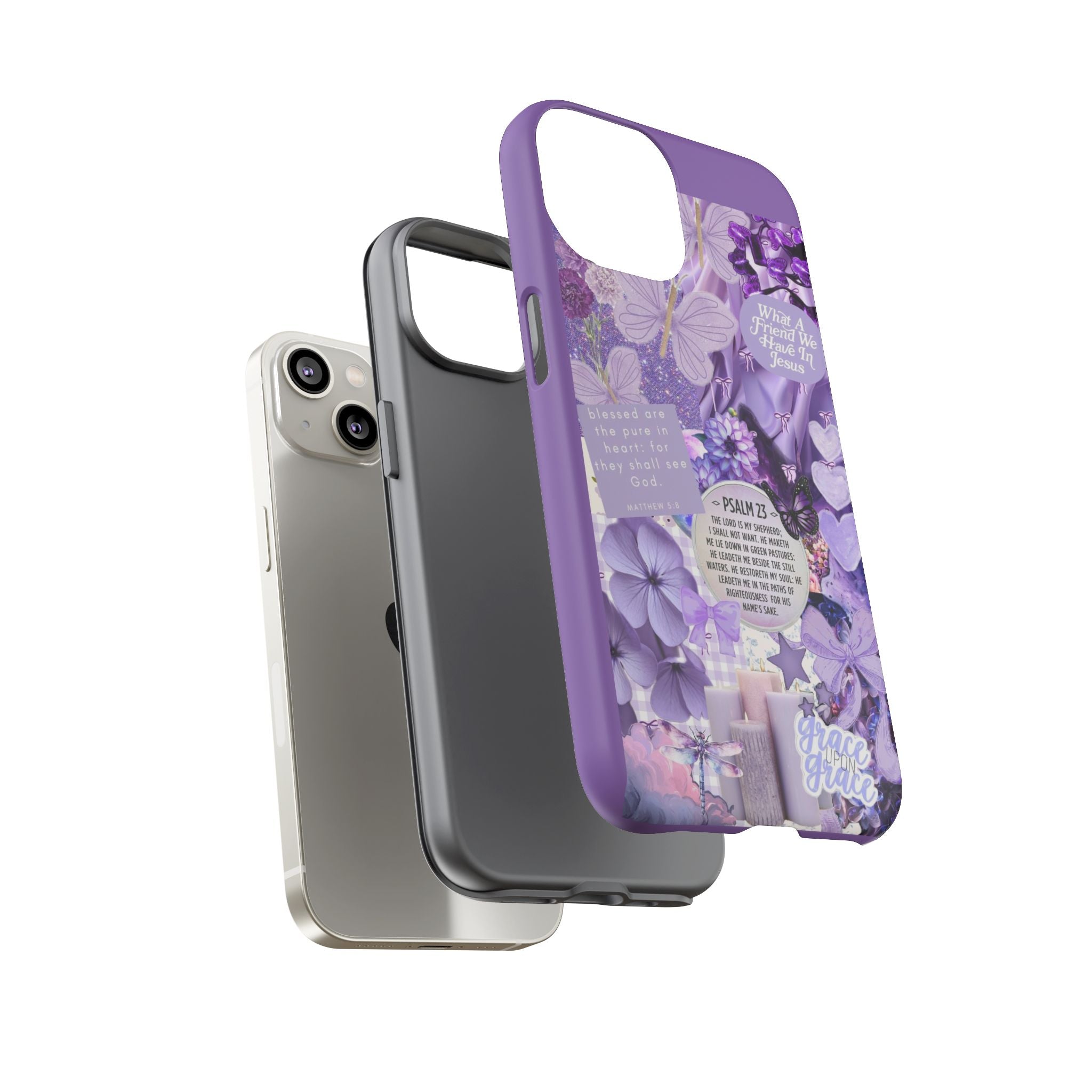 Bible Verse phone case - His Love Never Fails Psalm Phone Case — Floral Christian Scripture iPhone Cover