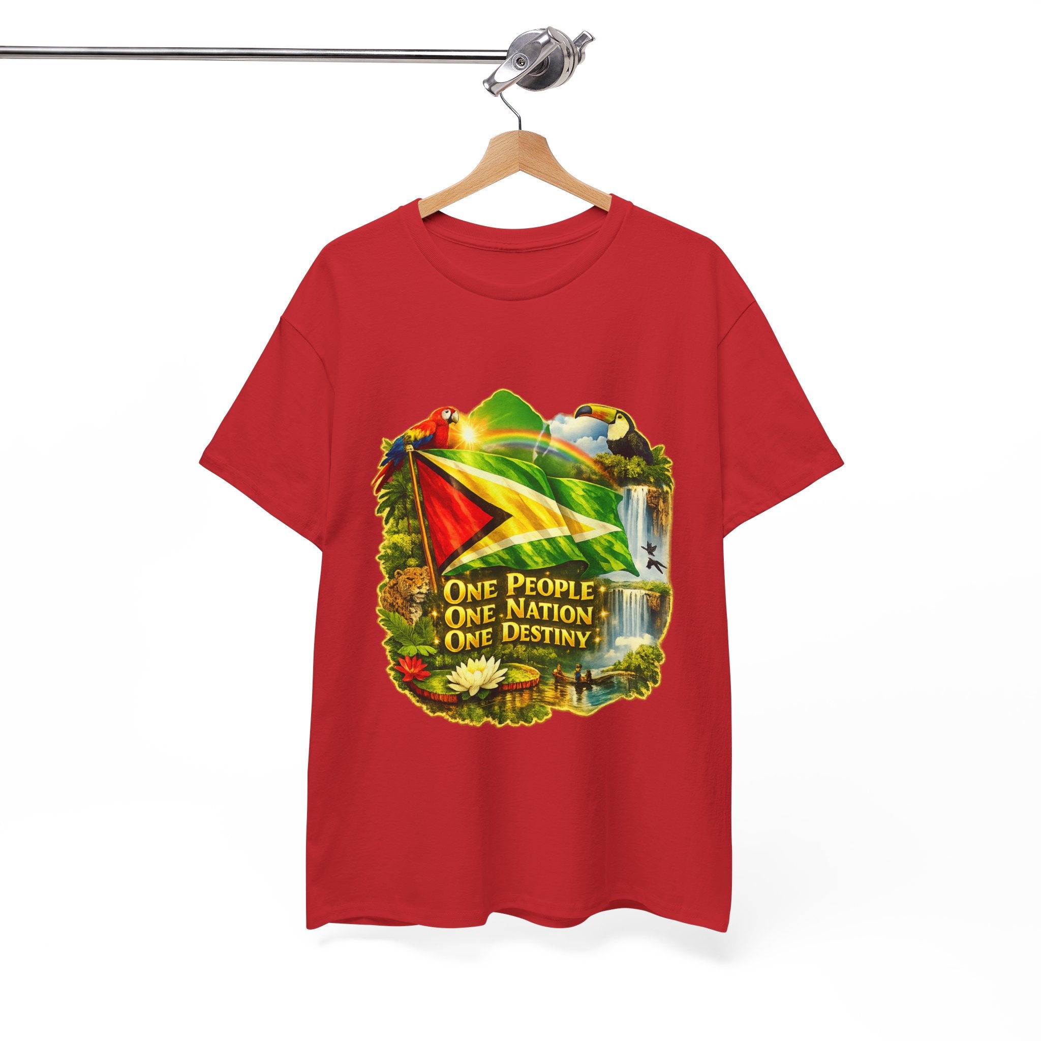 Guyana Flag T-Shirt  unisex – "One People, One Nation, One Destiny" Patriotic Tee