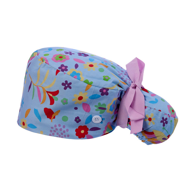 Long hair cap, pure cotton nurse cap