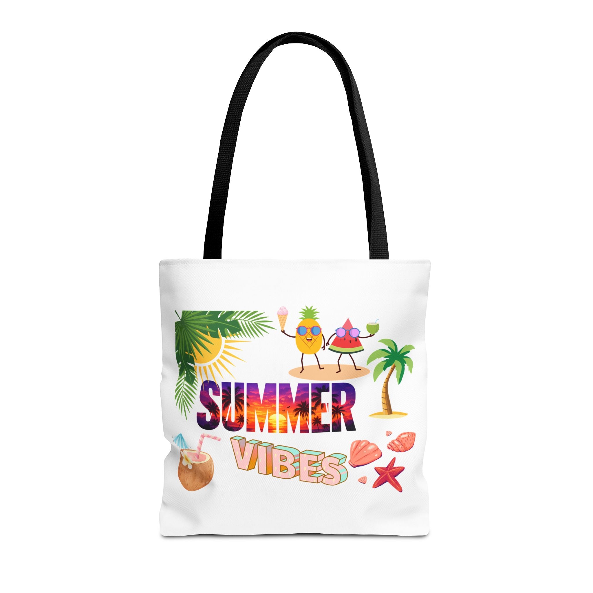 Summer Vibes Tote Bag — Pink Beach Holiday Grocery & Pool Tote