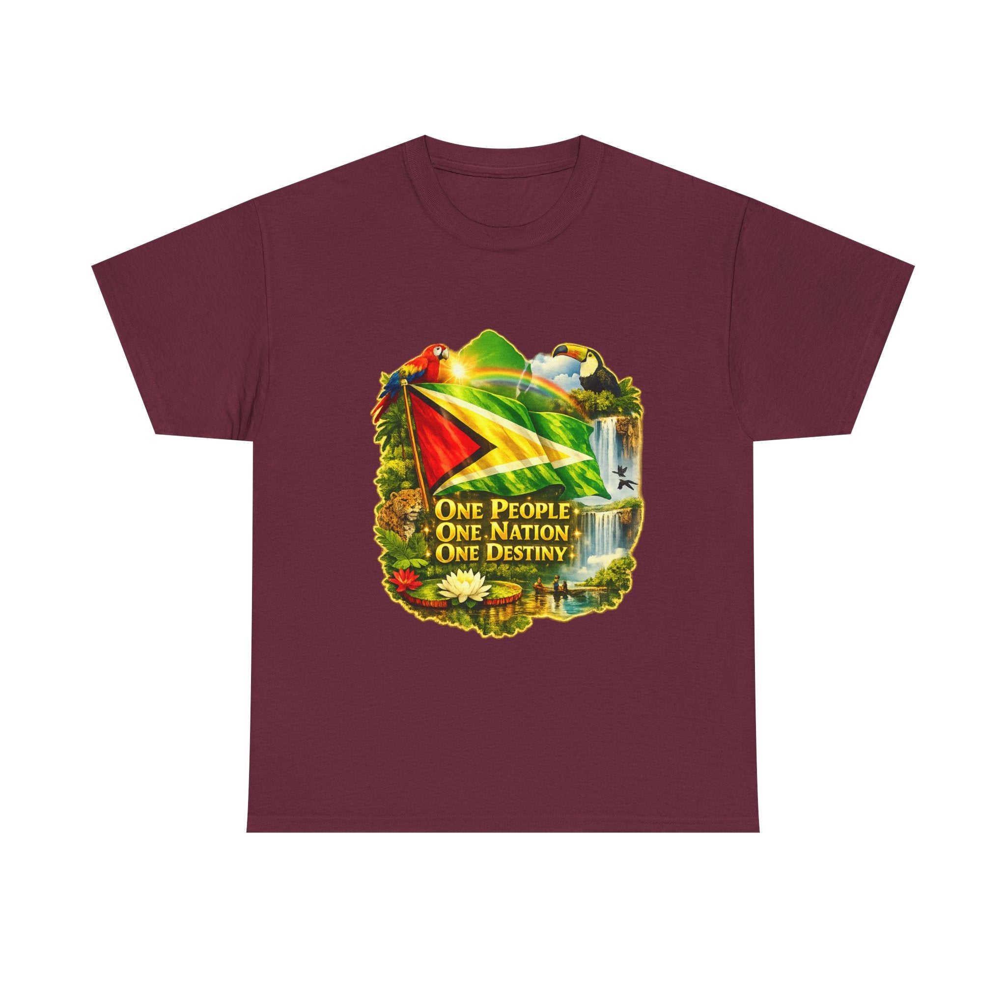 Guyana Flag T-Shirt  unisex – "One People, One Nation, One Destiny" Patriotic Tee