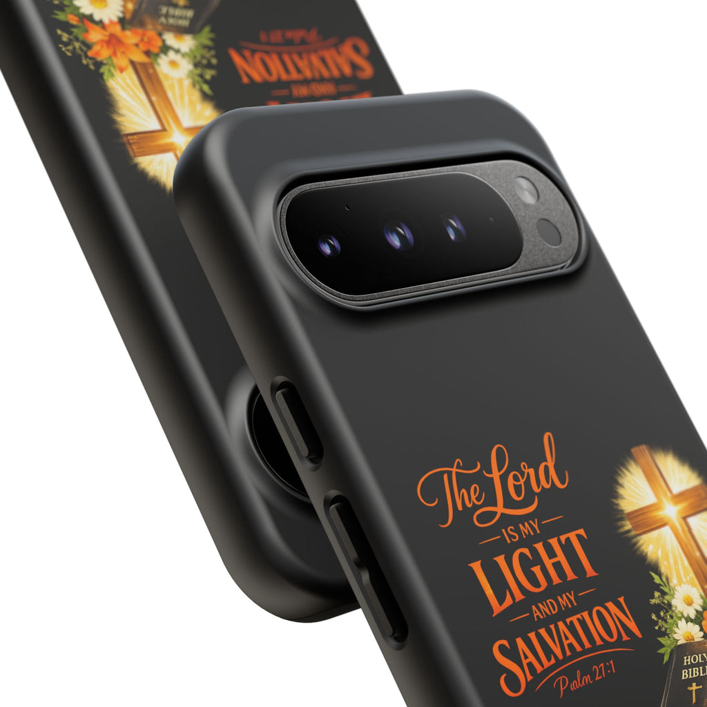 Christian Phone Case — "The Lord Is My Light and My Salvation" Bible Verse Design
