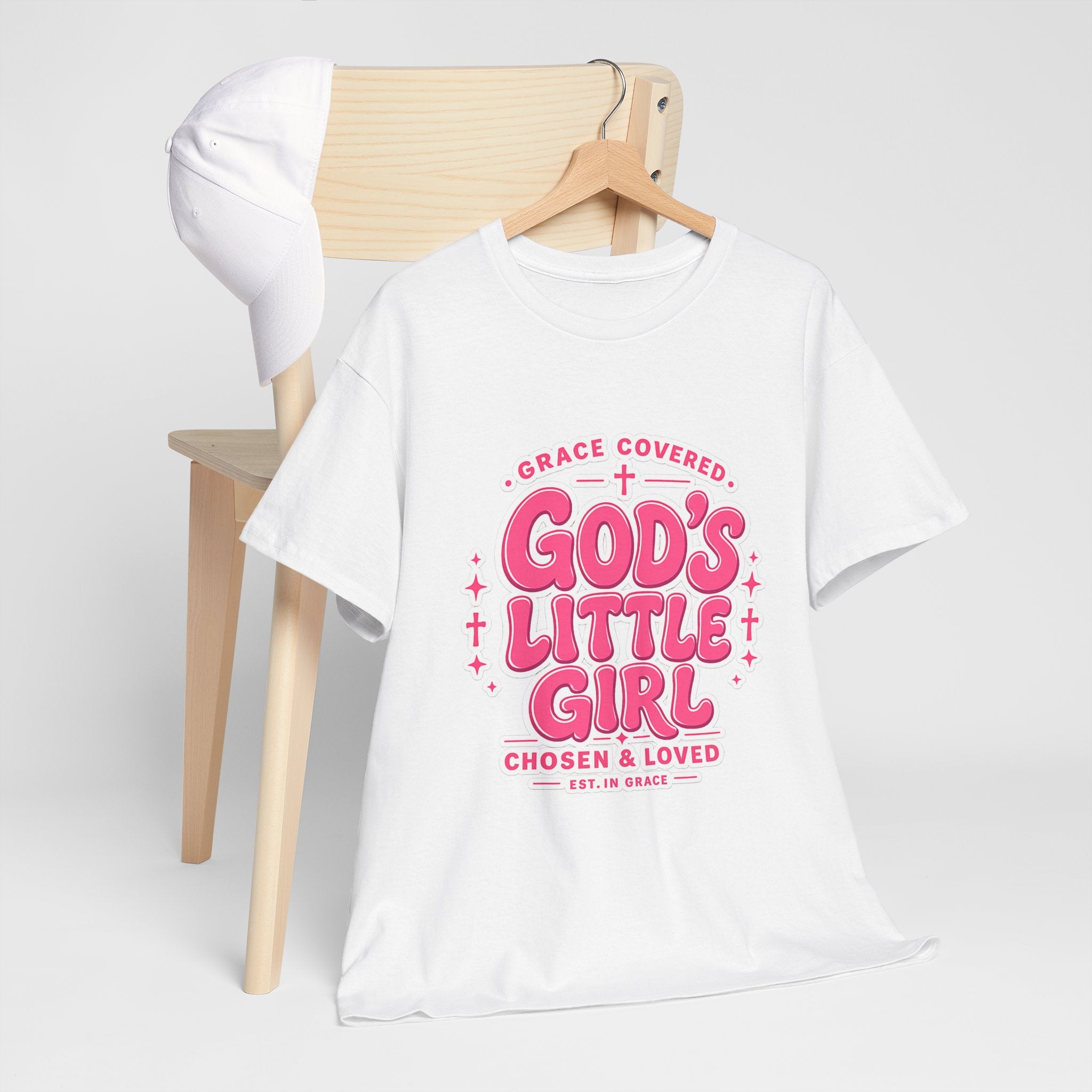 Faith T-Shirt God's Little Girl T-Shirt — Pink Faith Graphic Tee for Girls