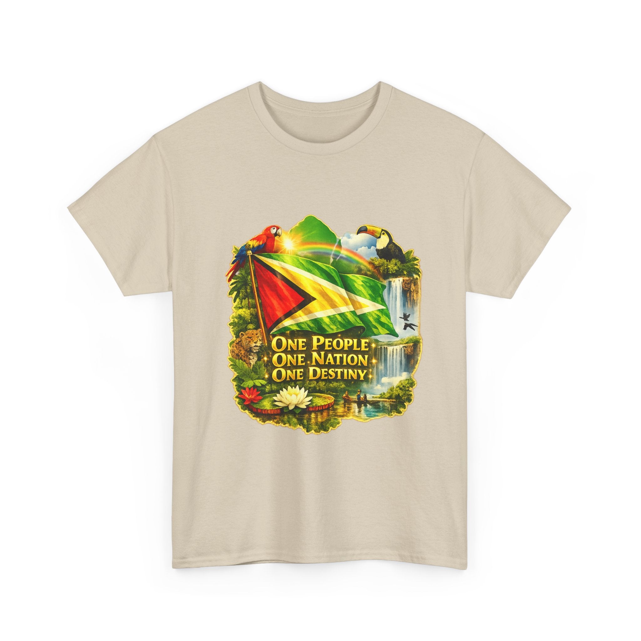Guyana Flag T-Shirt  unisex – "One People, One Nation, One Destiny" Patriotic Tee