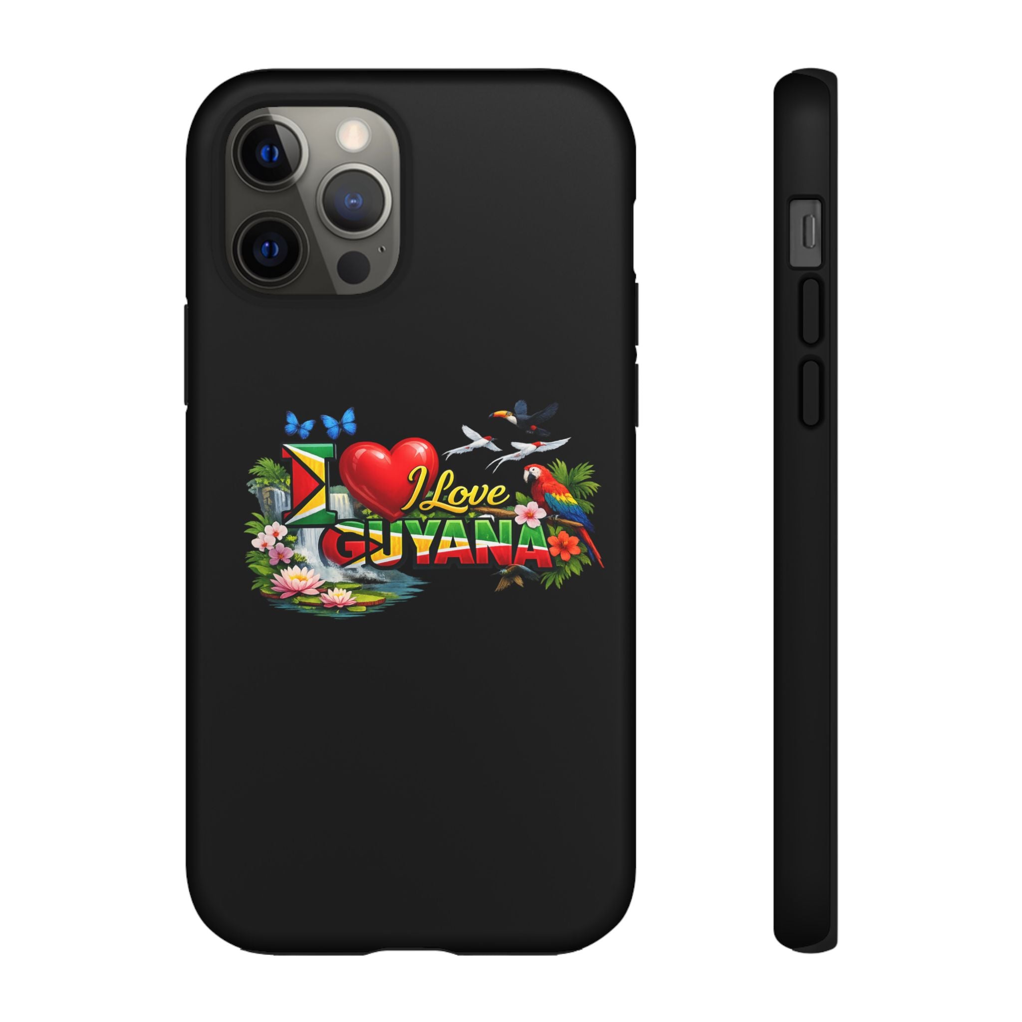 Phone case I Love Guyana Phone Case — Tough Protective Tropical Flag Design
