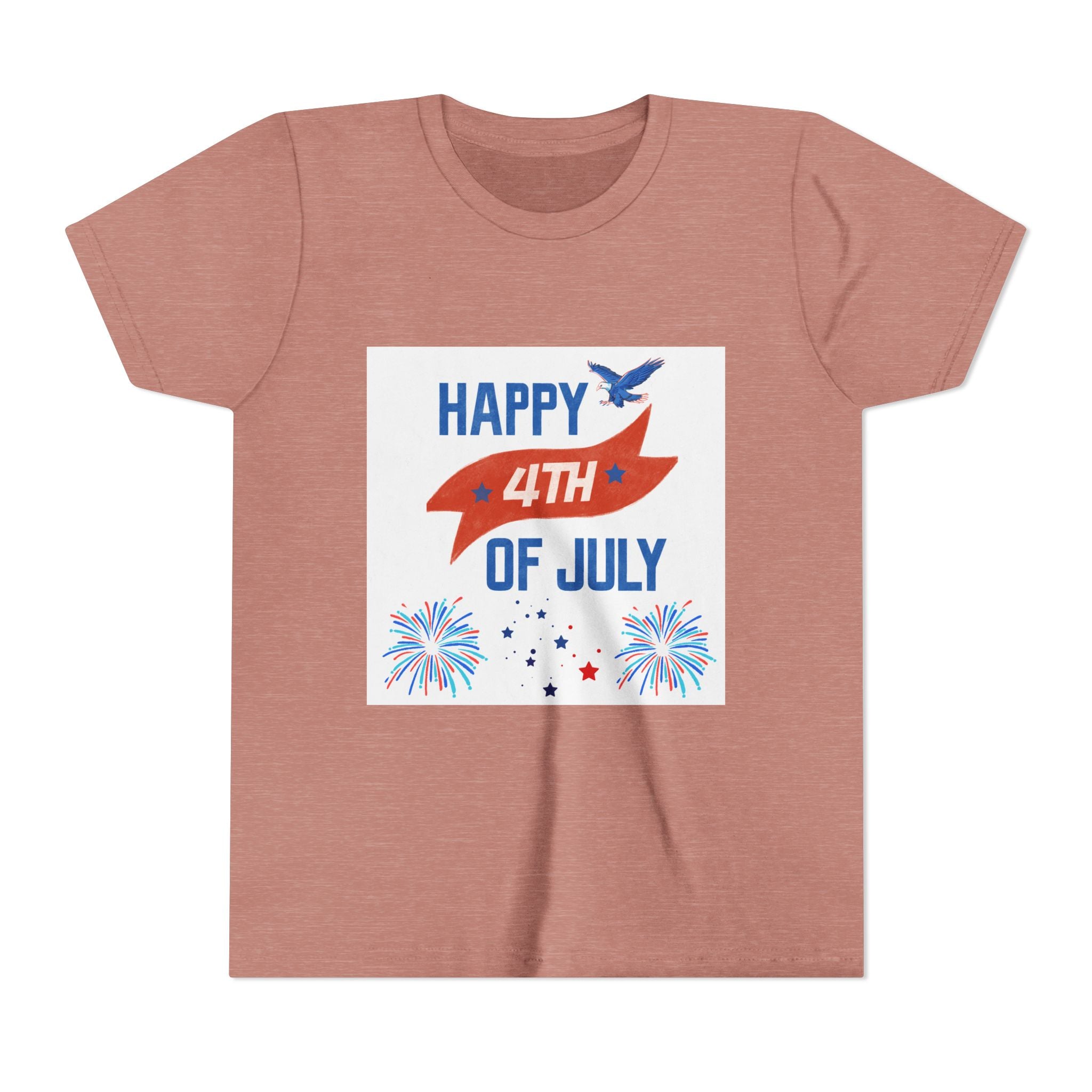 Happy 4th of July Youth Tee | Fireworks Patriotic Shirt