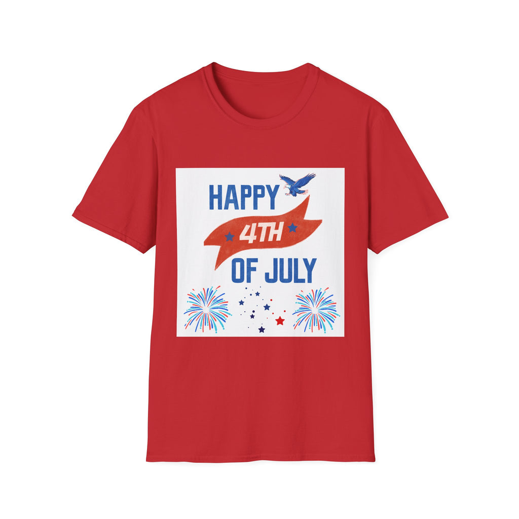 Happy 4th of July Eagle T-Shirt | Patriotic Fireworks Tee