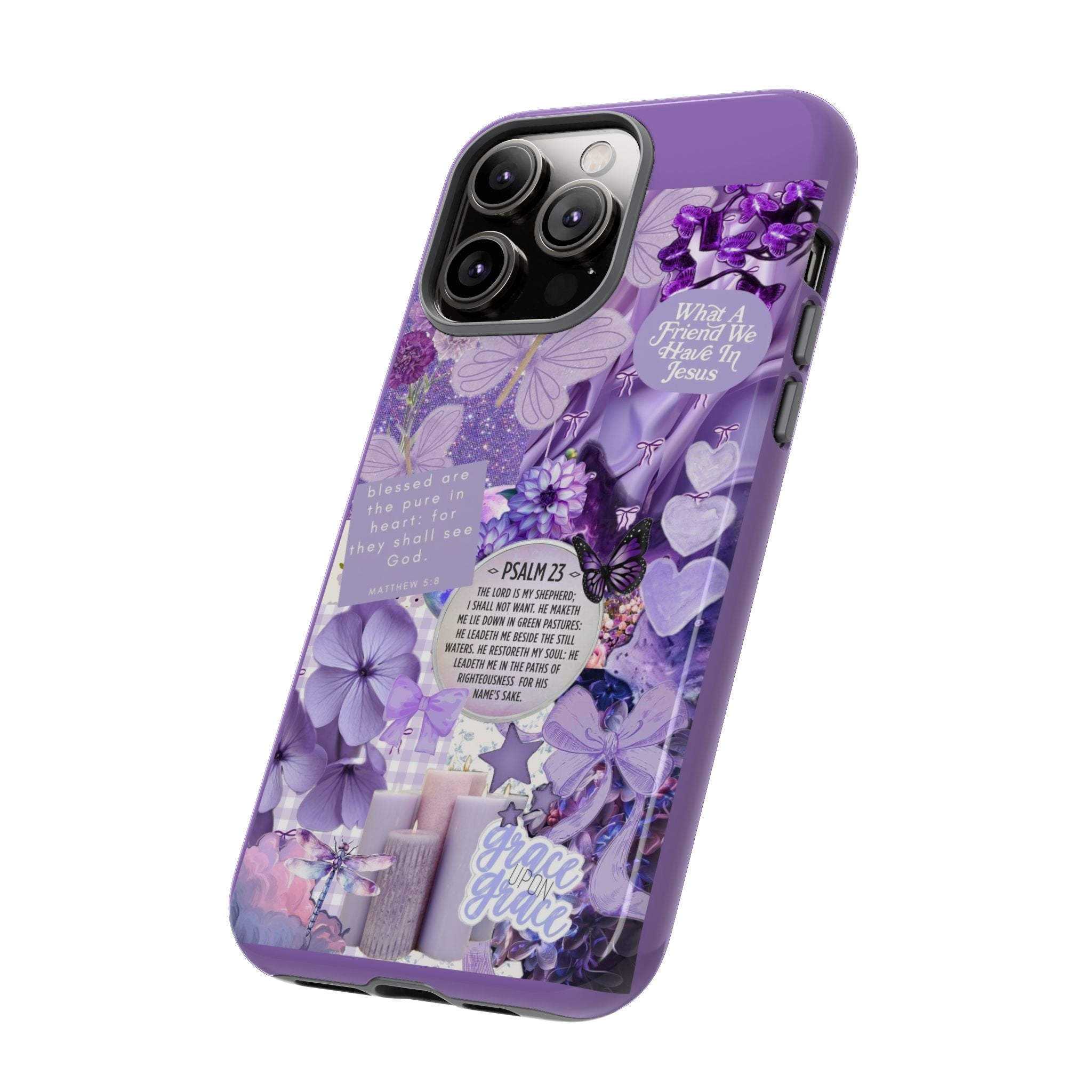 Bible Verse phone case - His Love Never Fails Psalm Phone Case — Floral Christian Scripture iPhone Cover