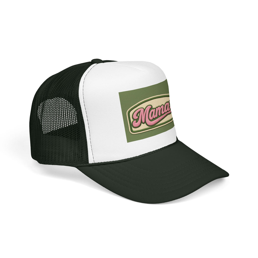 Mama  Hat — Vintage Script Foam Cap for Moms