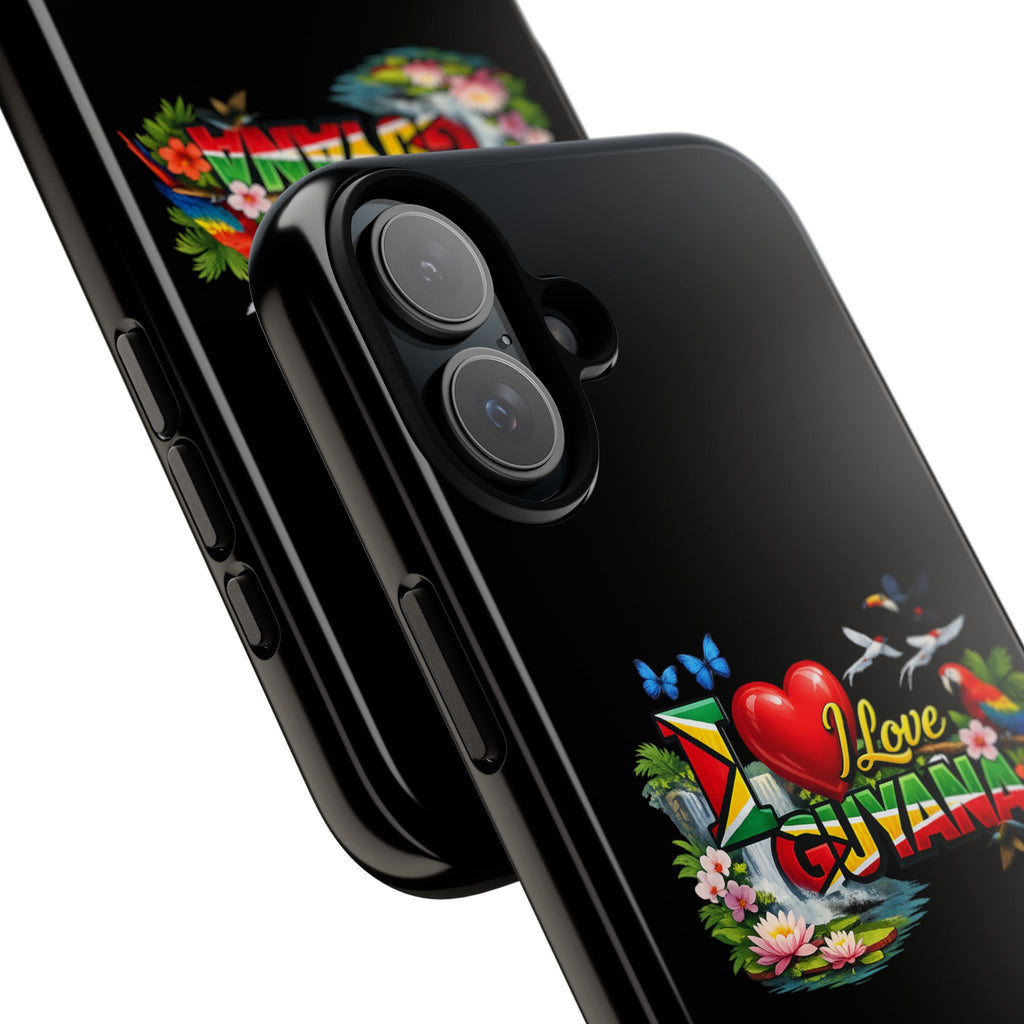 Phone case I Love Guyana Phone Case — Tough Protective Tropical Flag Design