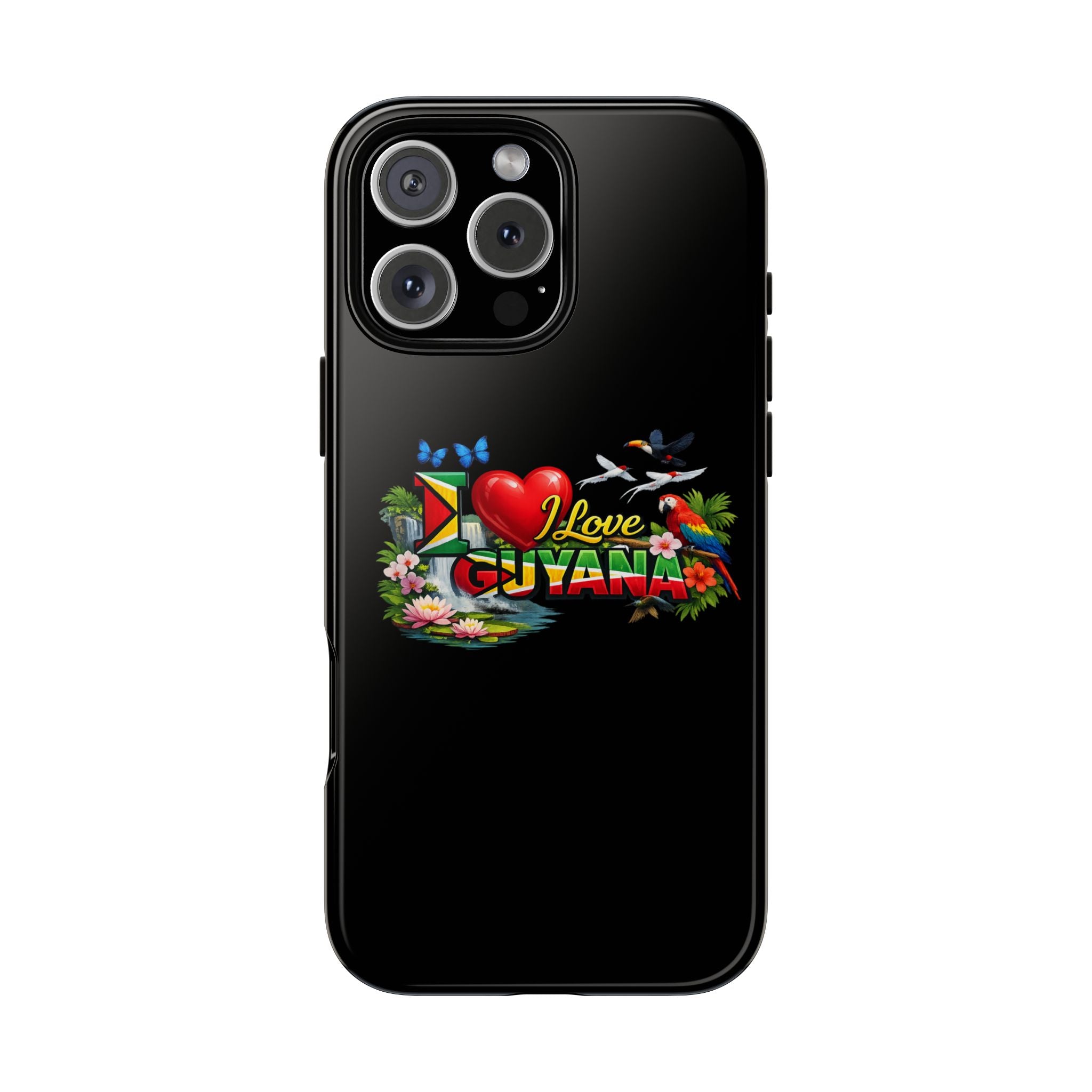 Phone case I Love Guyana Phone Case — Tough Protective Tropical Flag Design
