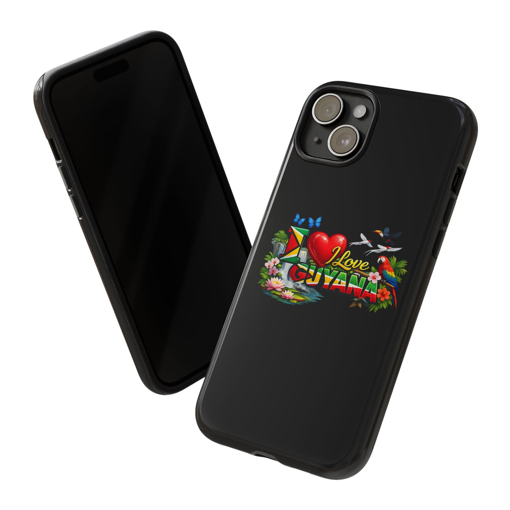 Phone case I Love Guyana Phone Case — Tough Protective Tropical Flag Design