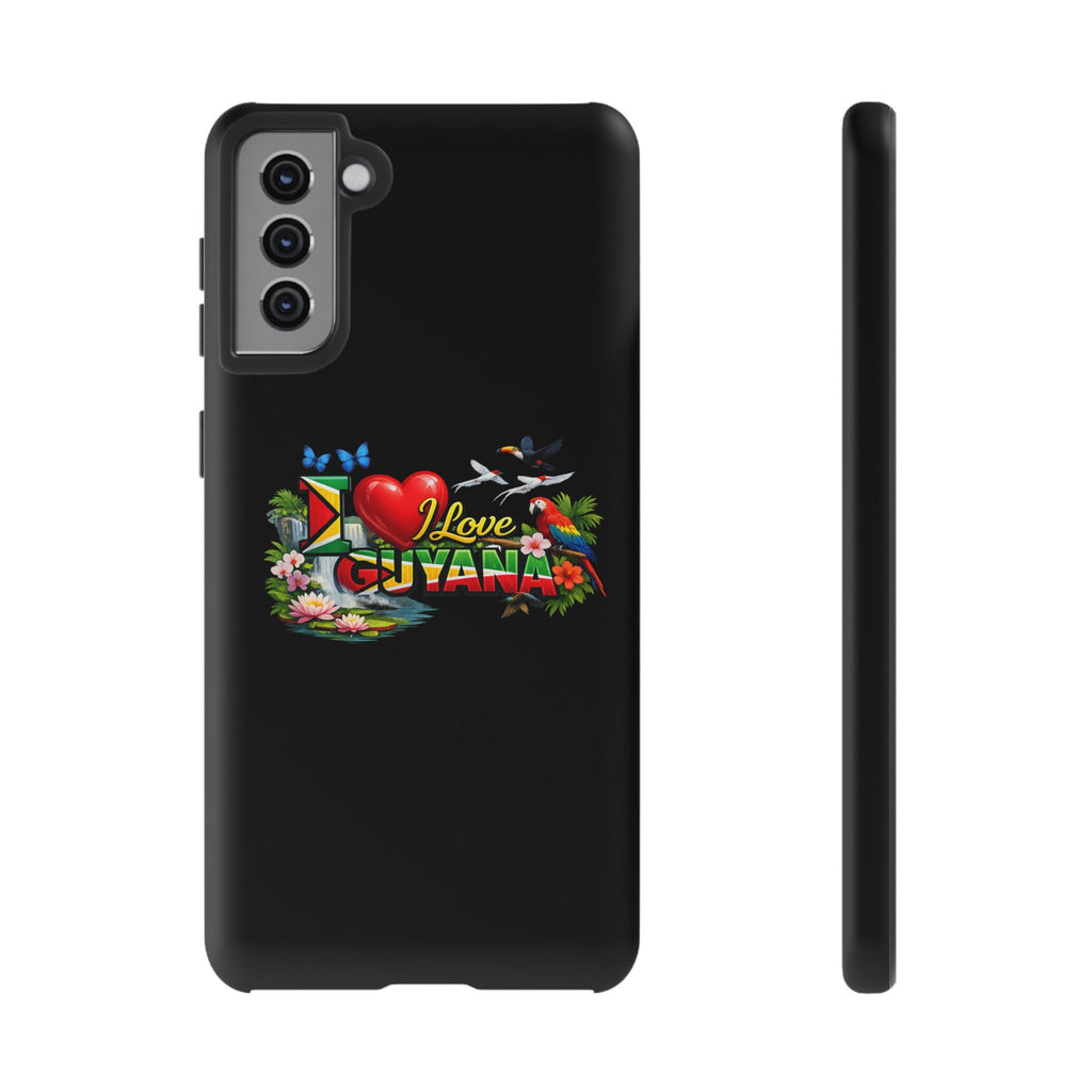 Phone case I Love Guyana Phone Case — Tough Protective Tropical Flag Design