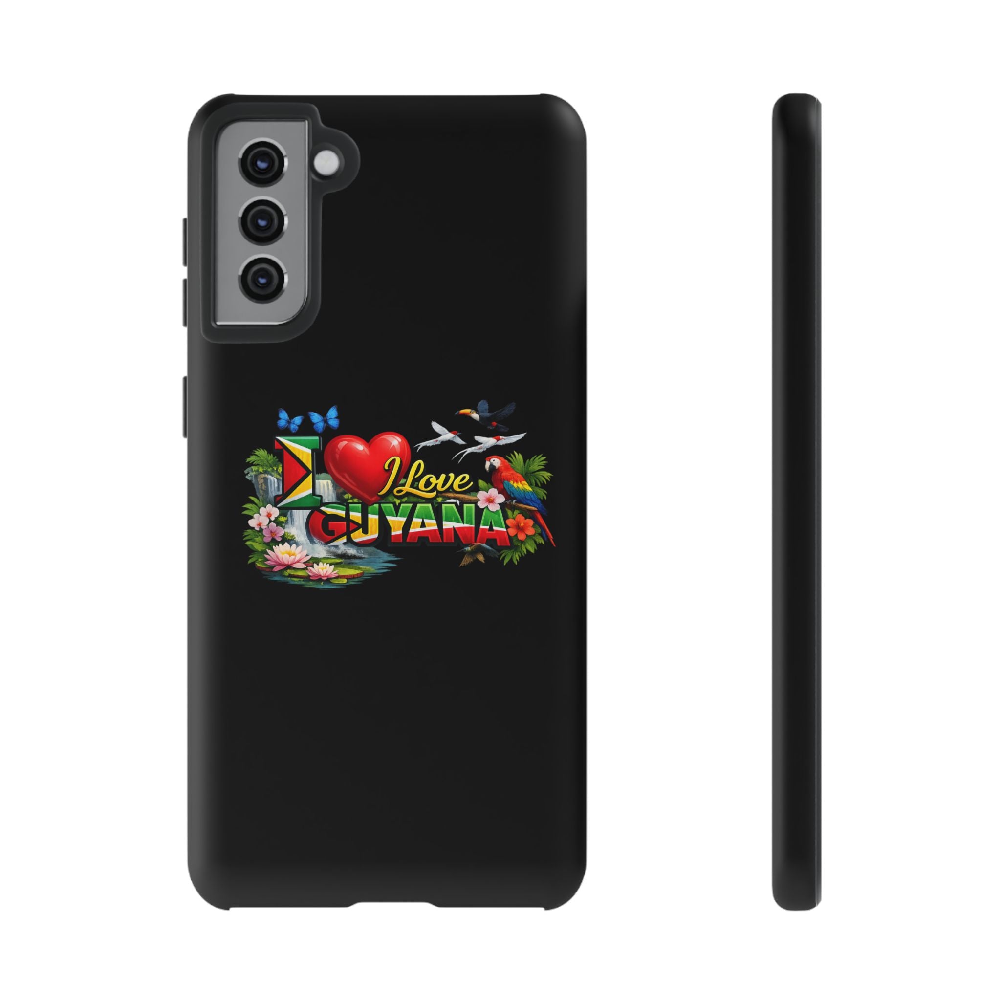 Phone case I Love Guyana Phone Case — Tough Protective Tropical Flag Design