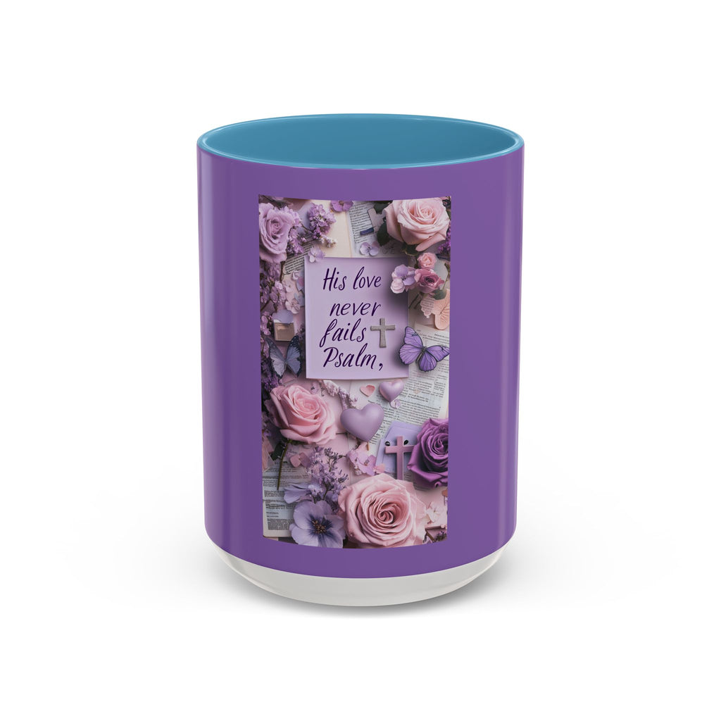 Coffee Mug — Floral Psalm Accent Mug (11/15 oz)