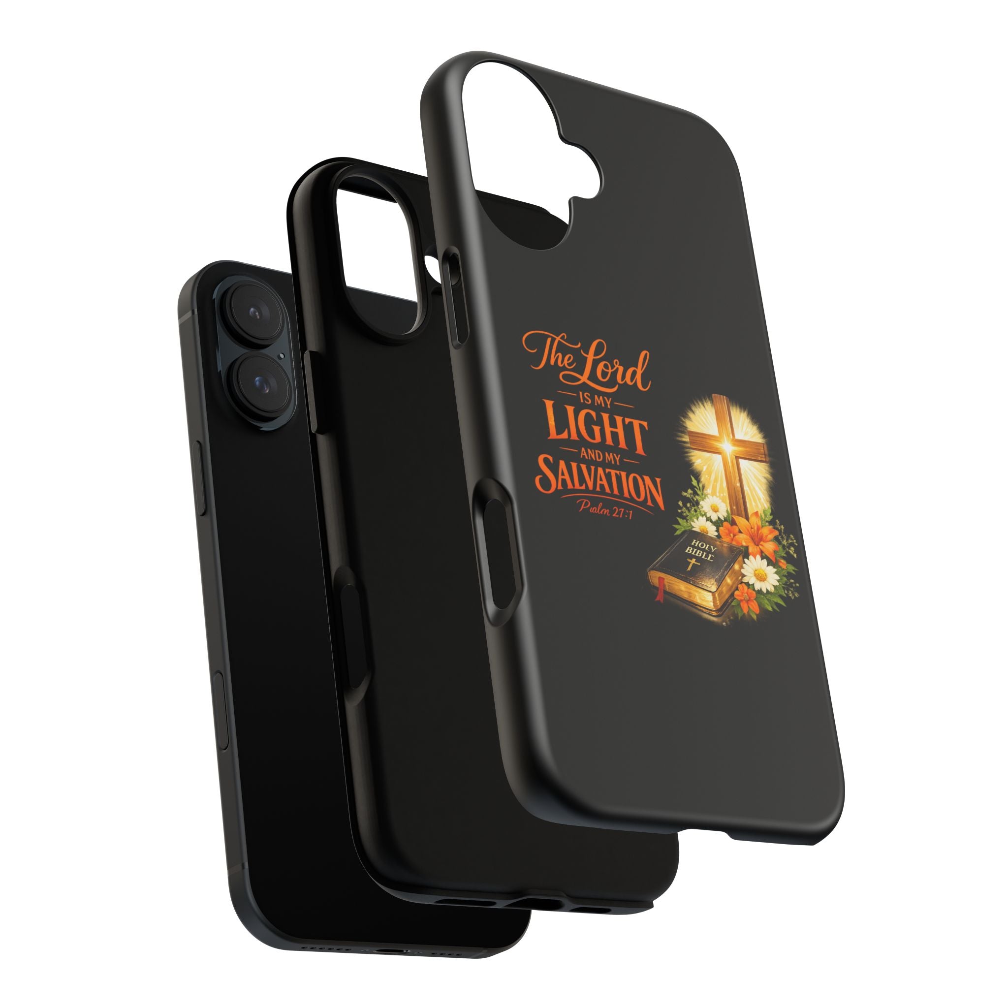 Christian Phone Case — "The Lord Is My Light and My Salvation" Bible Verse Design