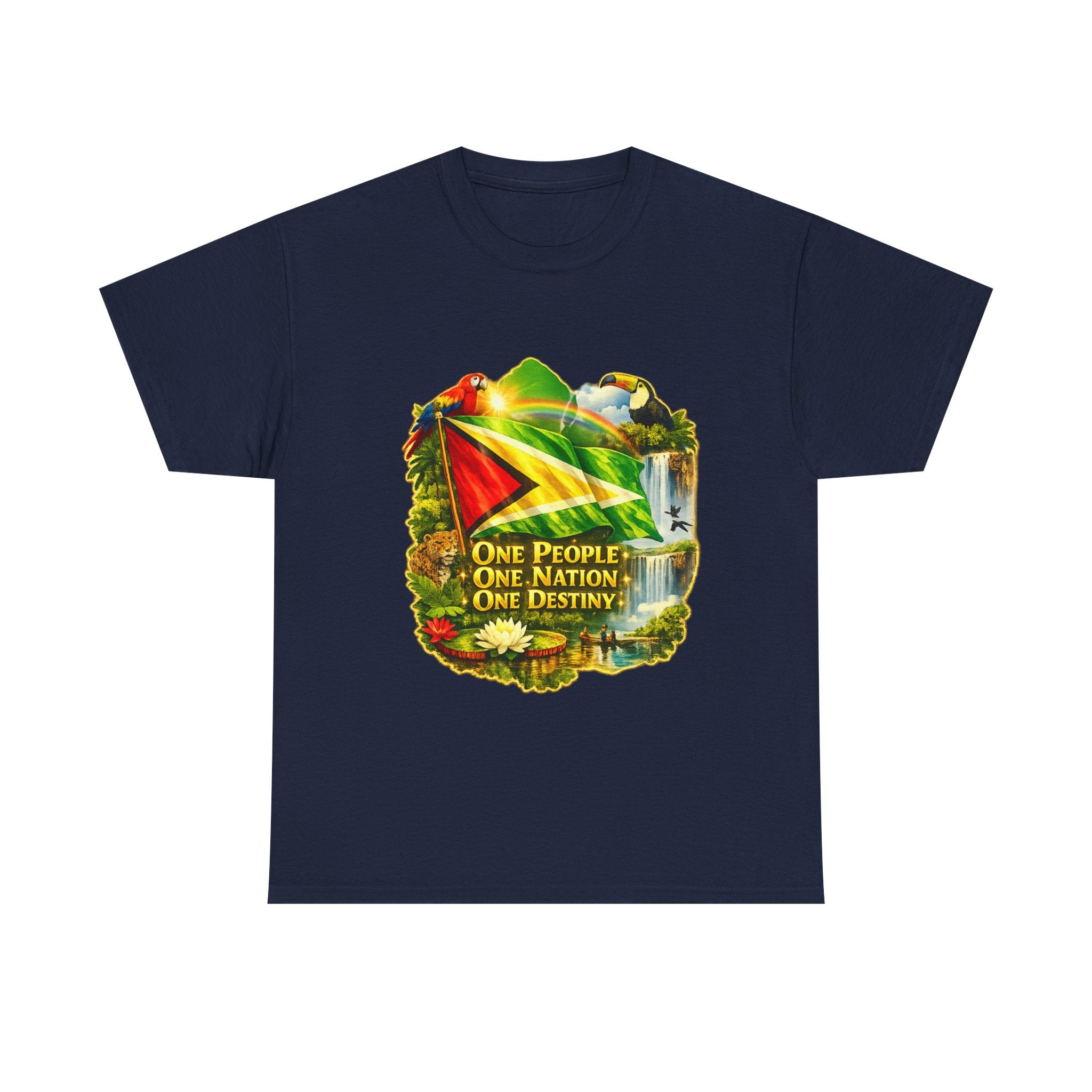 Guyana Flag T-Shirt  unisex – "One People, One Nation, One Destiny" Patriotic Tee