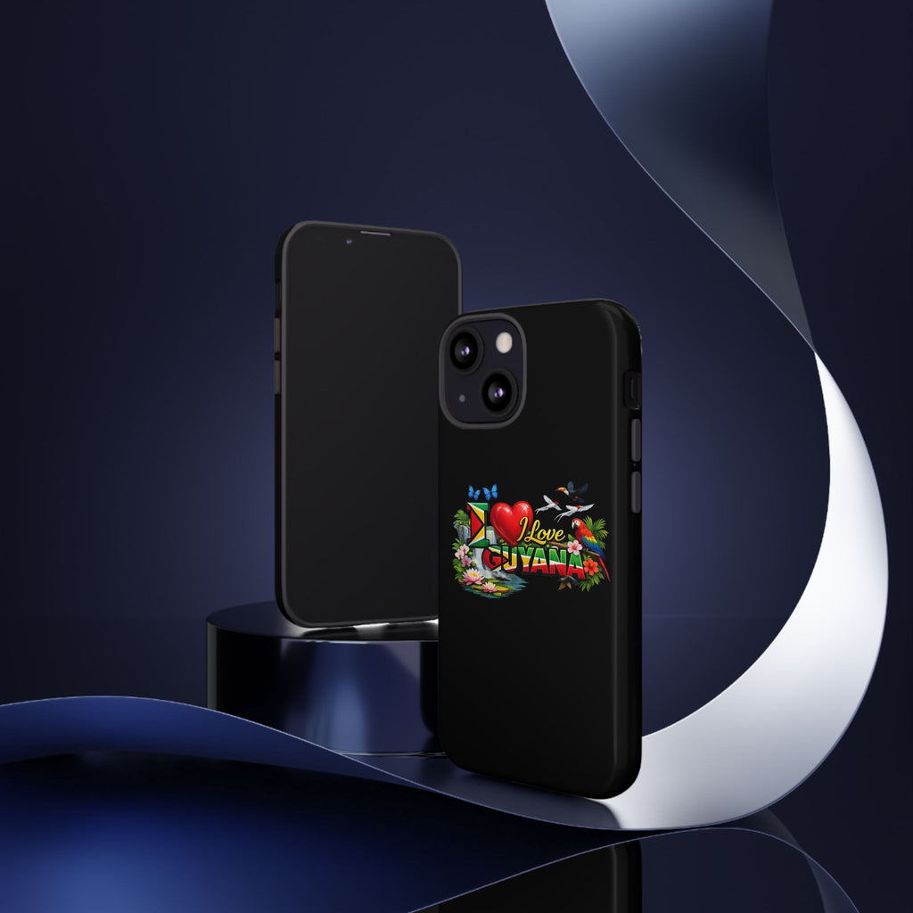Phone case I Love Guyana Phone Case — Tough Protective Tropical Flag Design