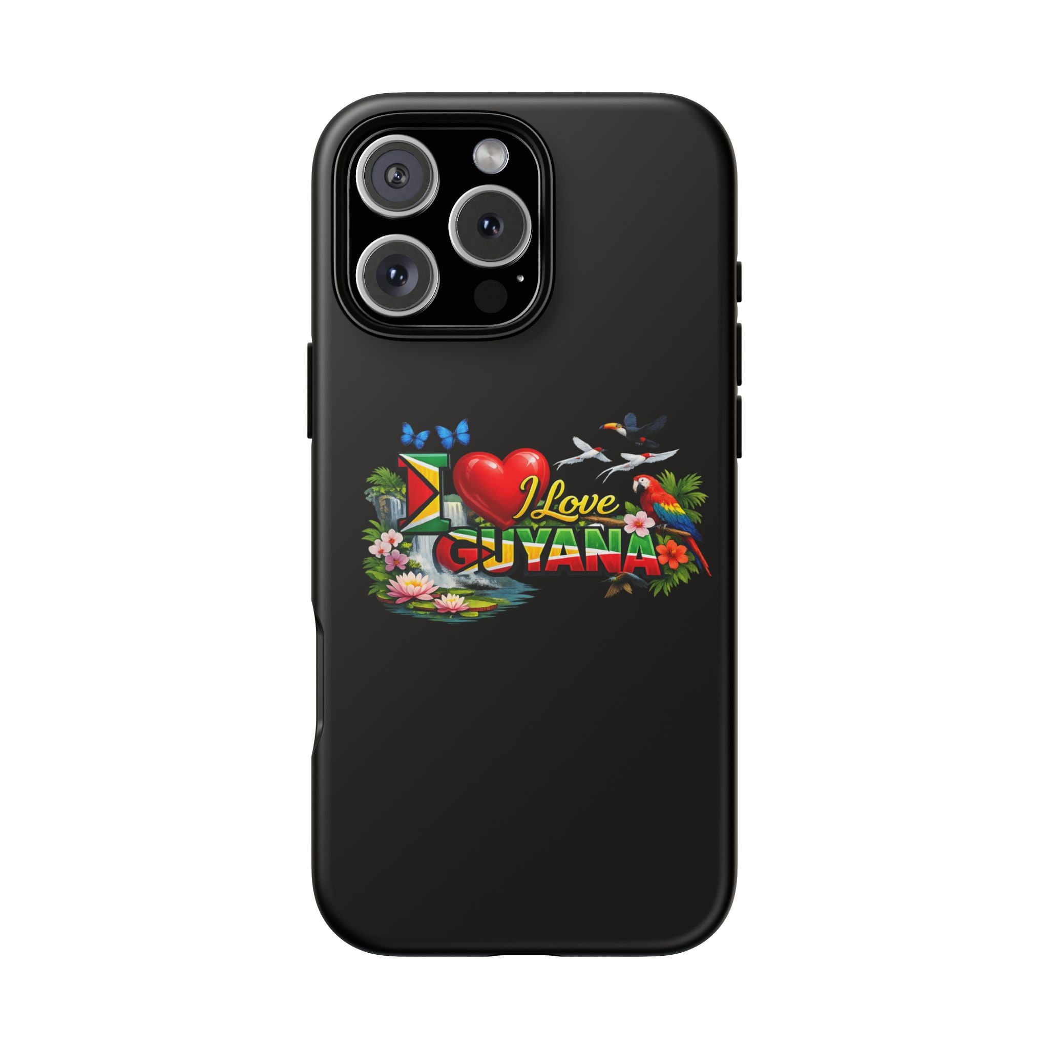 Phone case I Love Guyana Phone Case — Tough Protective Tropical Flag Design