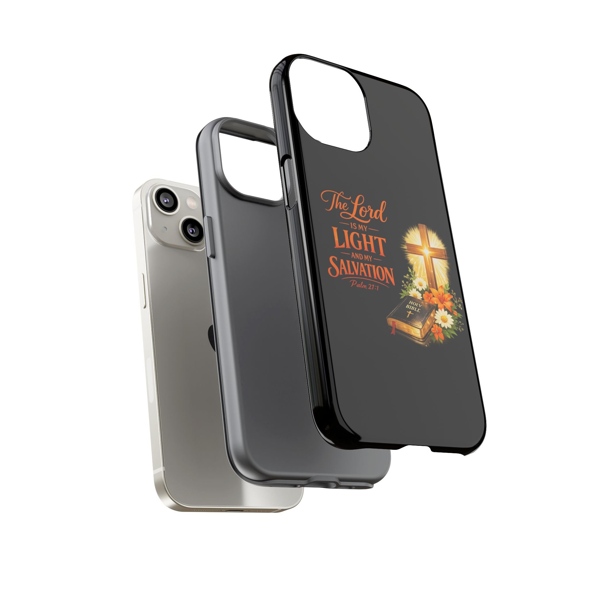 Christian Phone Case — "The Lord Is My Light and My Salvation" Bible Verse Design