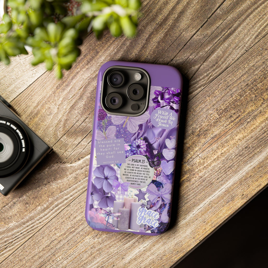 Bible Verse phone case - His Love Never Fails Psalm Phone Case — Floral Christian Scripture iPhone Cover