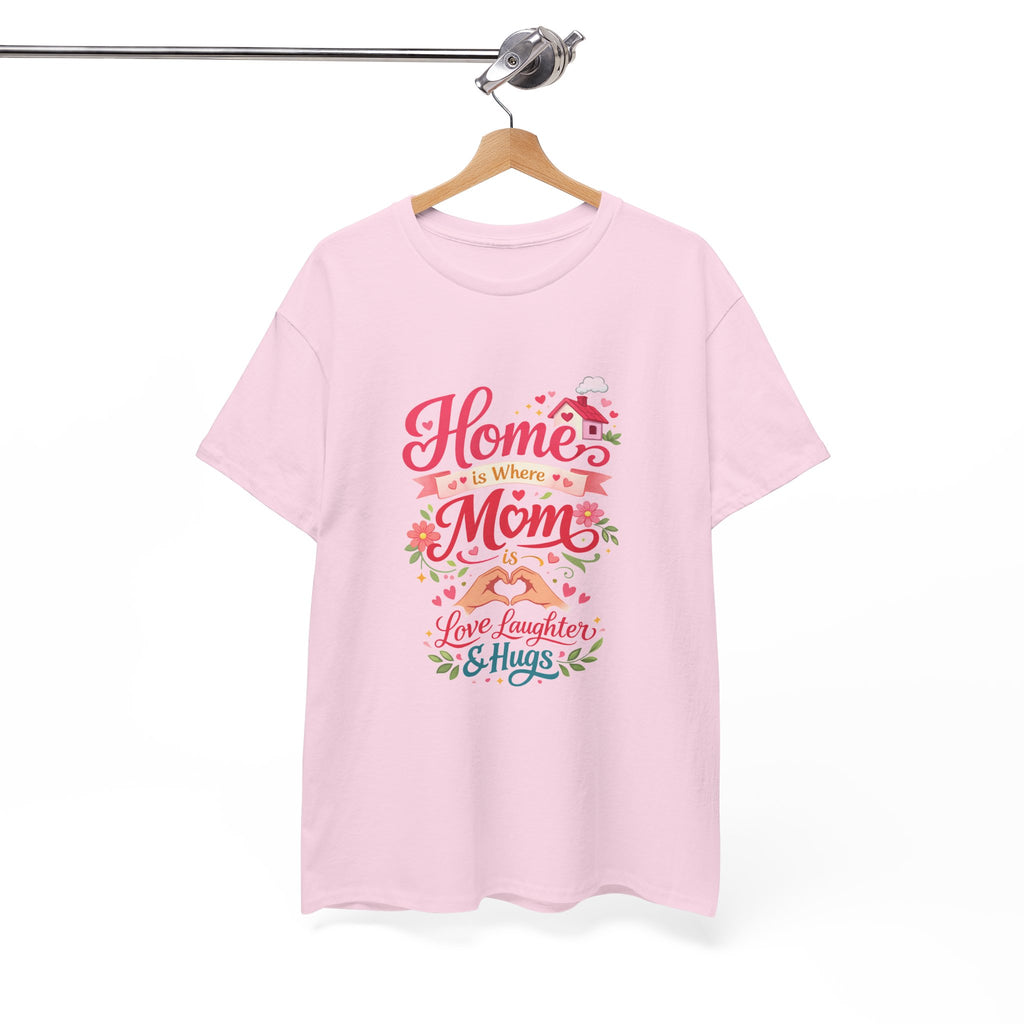 Mom Home T‑Shirt — “Home Is Where Mom Is” Floral Mother’s Day Tee