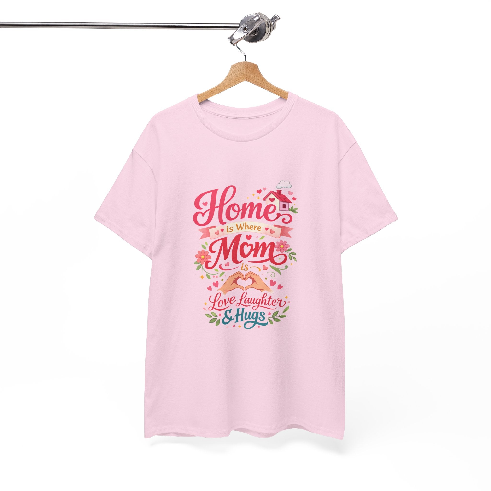 Mom Home T‑Shirt — “Home Is Where Mom Is” Floral Mother’s Day Tee