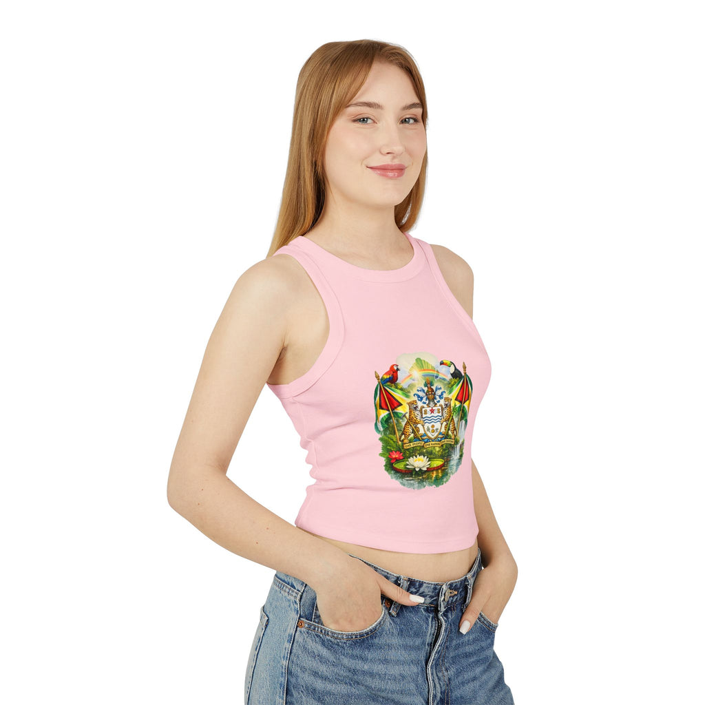 Tank Top — Tropical Crest Graphic Crop Tank