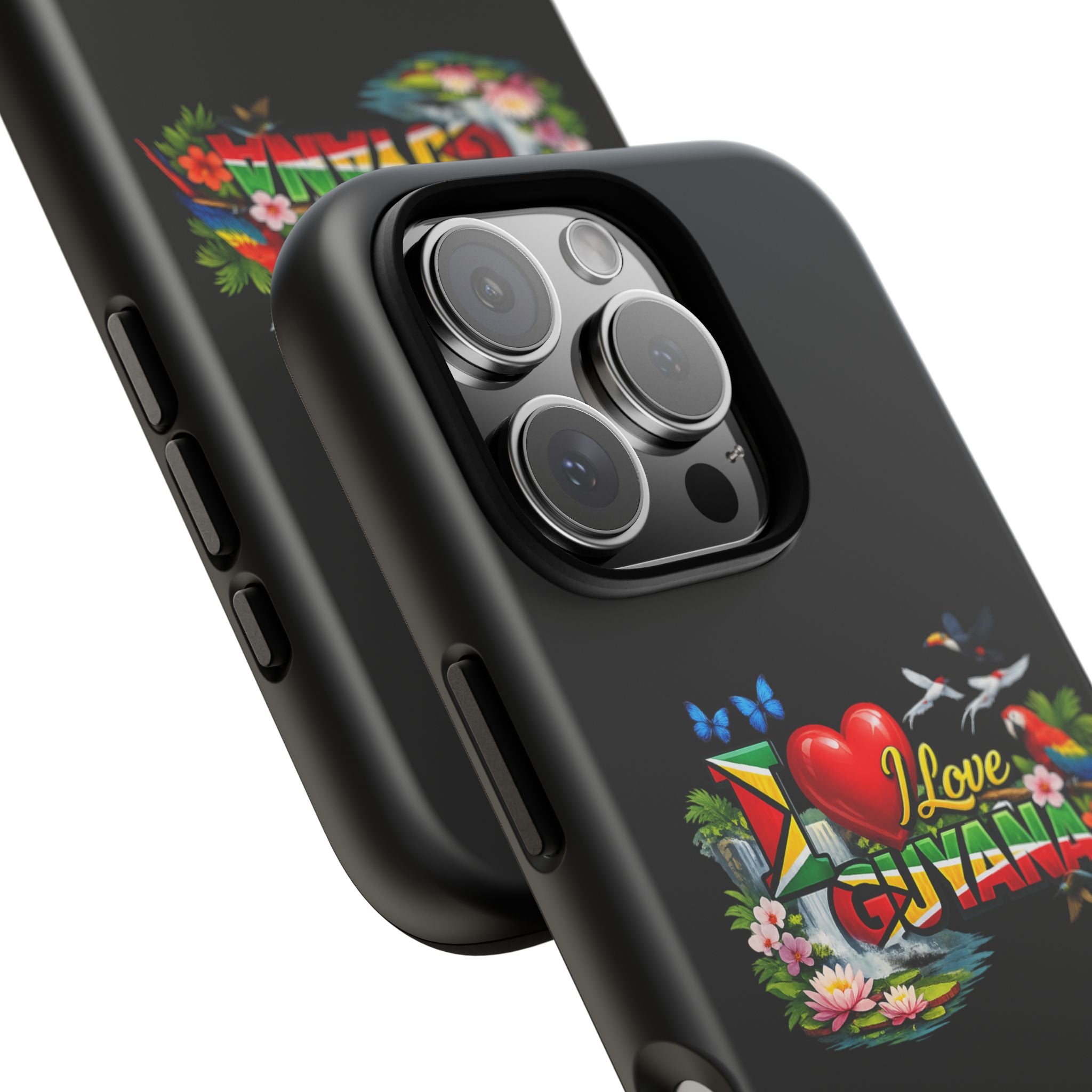 Phone case I Love Guyana Phone Case — Tough Protective Tropical Flag Design