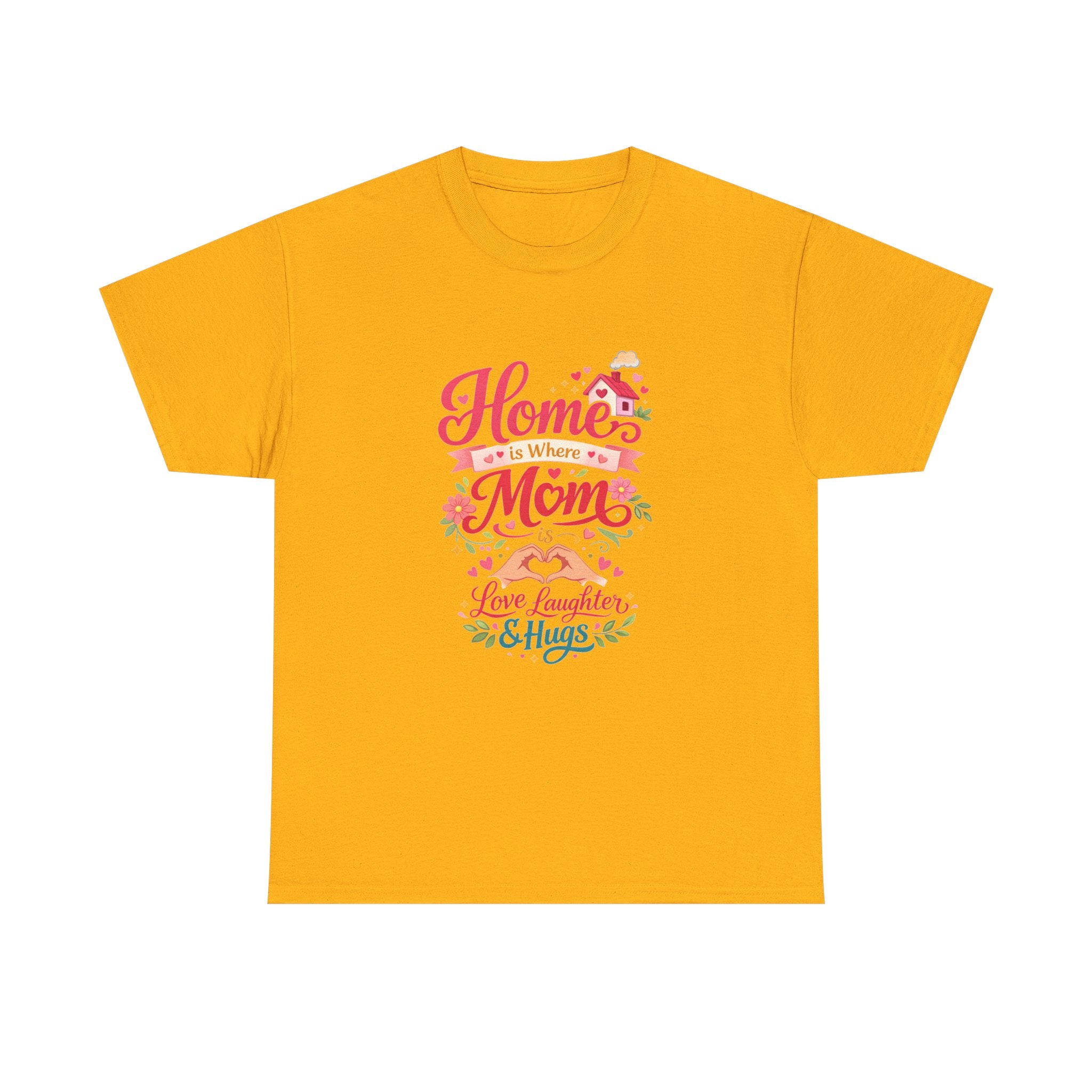 Mom Home T‑Shirt — “Home Is Where Mom Is” Floral Mother’s Day Tee