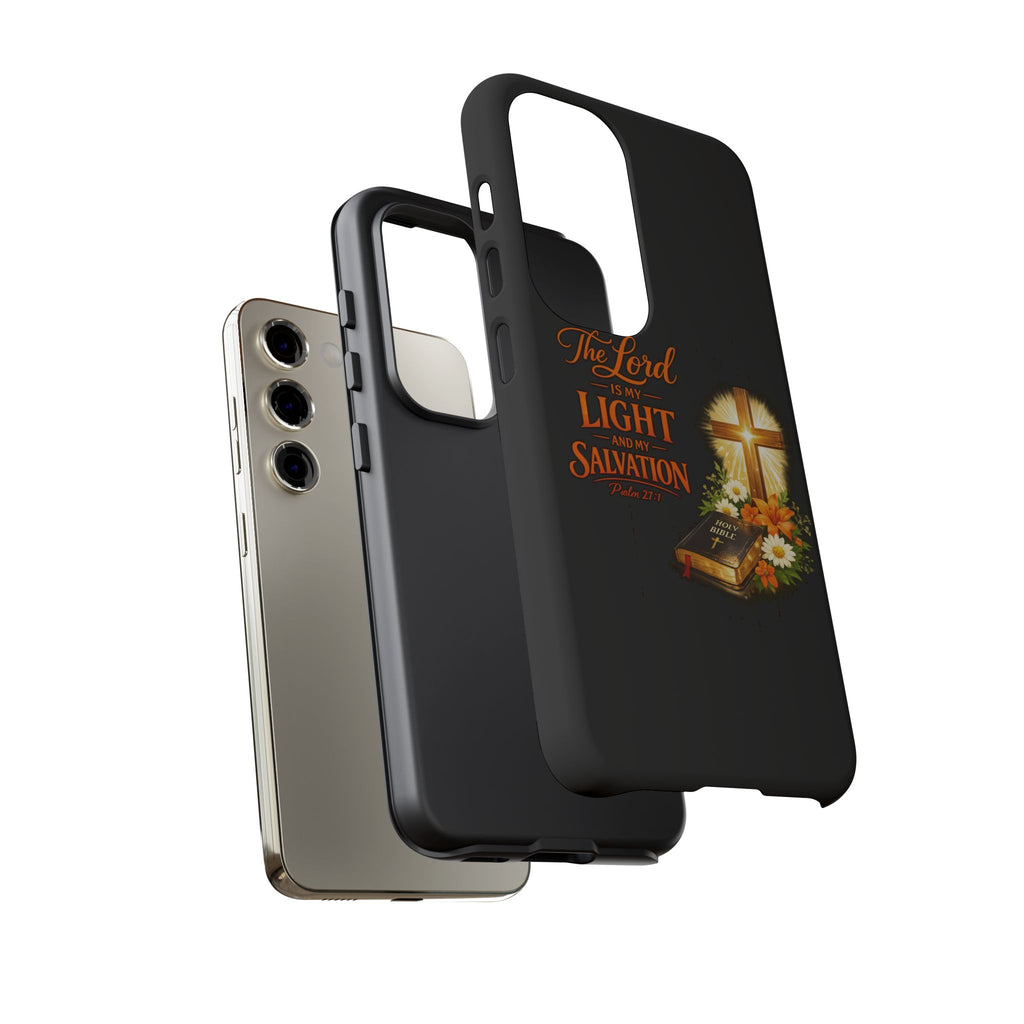 Christian Phone Case — "The Lord Is My Light and My Salvation" Bible Verse Design