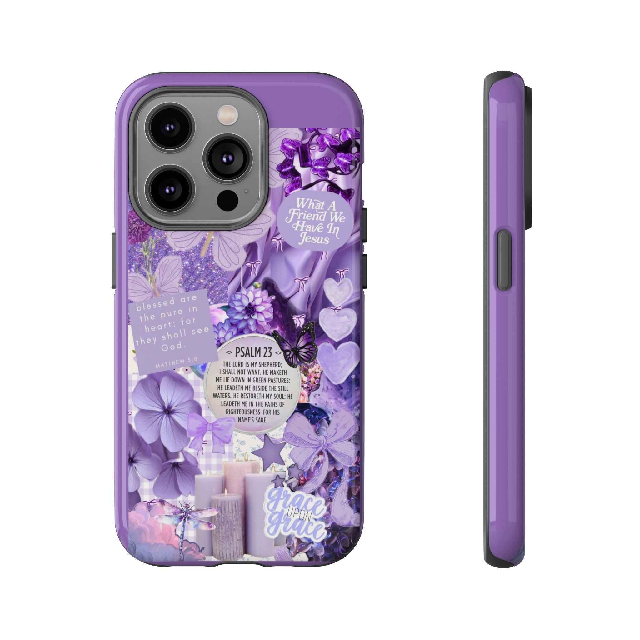 Bible Verse phone case - His Love Never Fails Psalm Phone Case — Floral Christian Scripture iPhone Cover