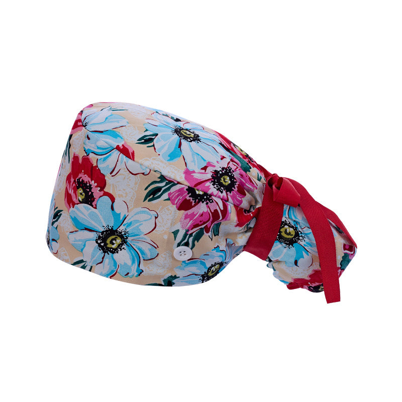 Long hair cap, pure cotton nurse cap