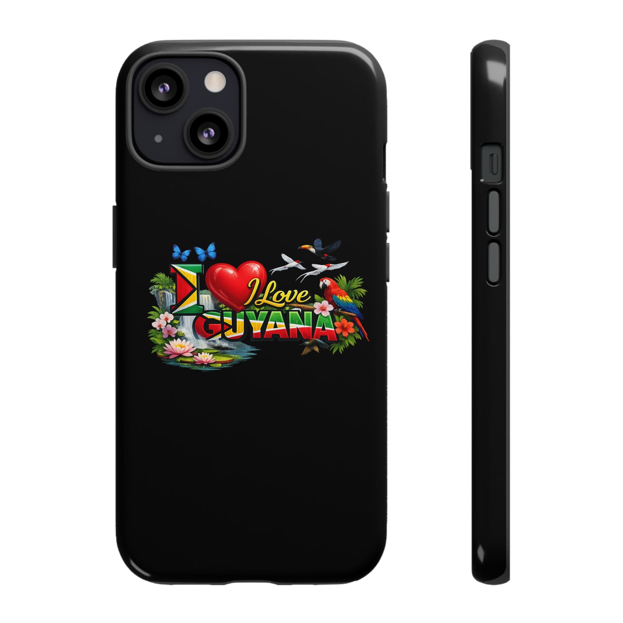 Phone case I Love Guyana Phone Case — Tough Protective Tropical Flag Design