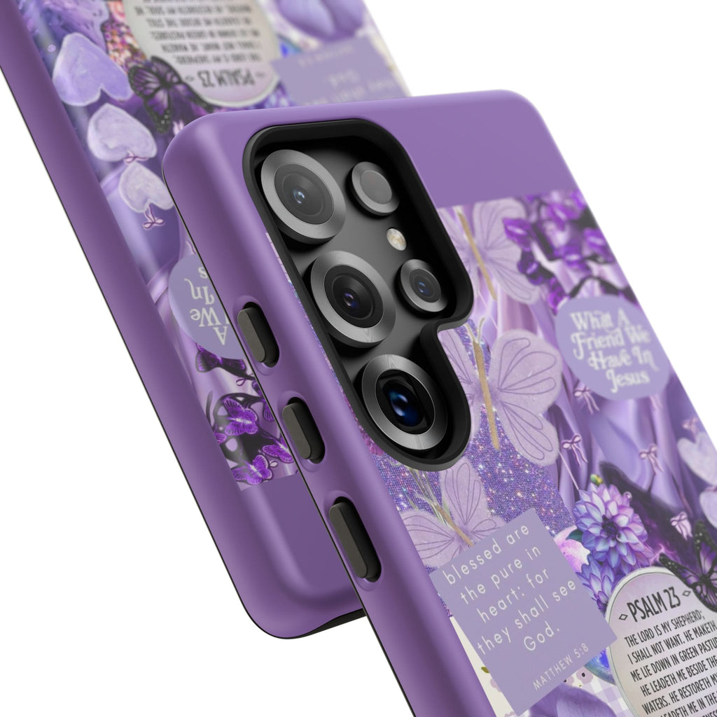 Bible Verse phone case - His Love Never Fails Psalm Phone Case — Floral Christian Scripture iPhone Cover