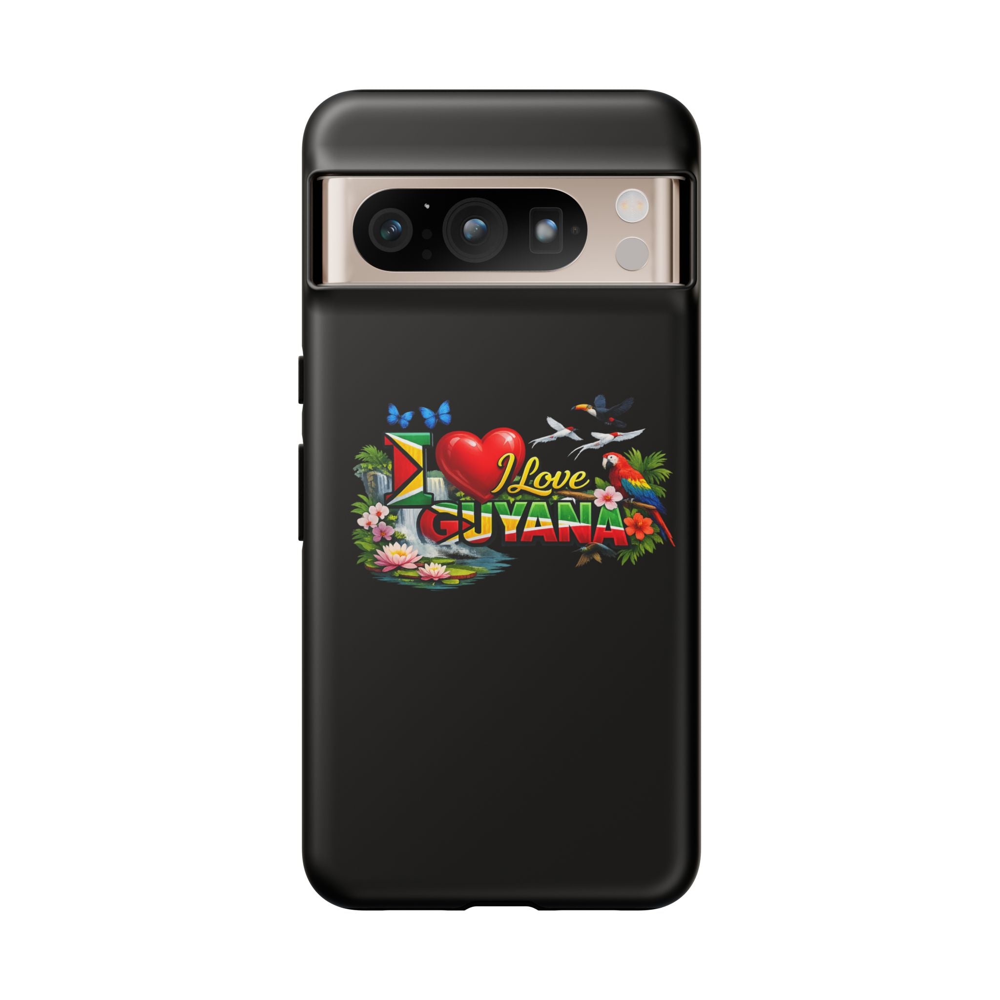 Phone case I Love Guyana Phone Case — Tough Protective Tropical Flag Design