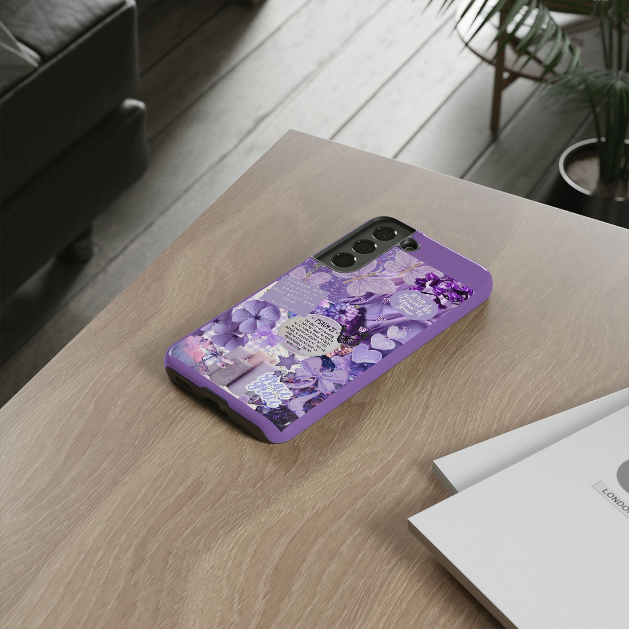 Bible Verse phone case - His Love Never Fails Psalm Phone Case — Floral Christian Scripture iPhone Cover