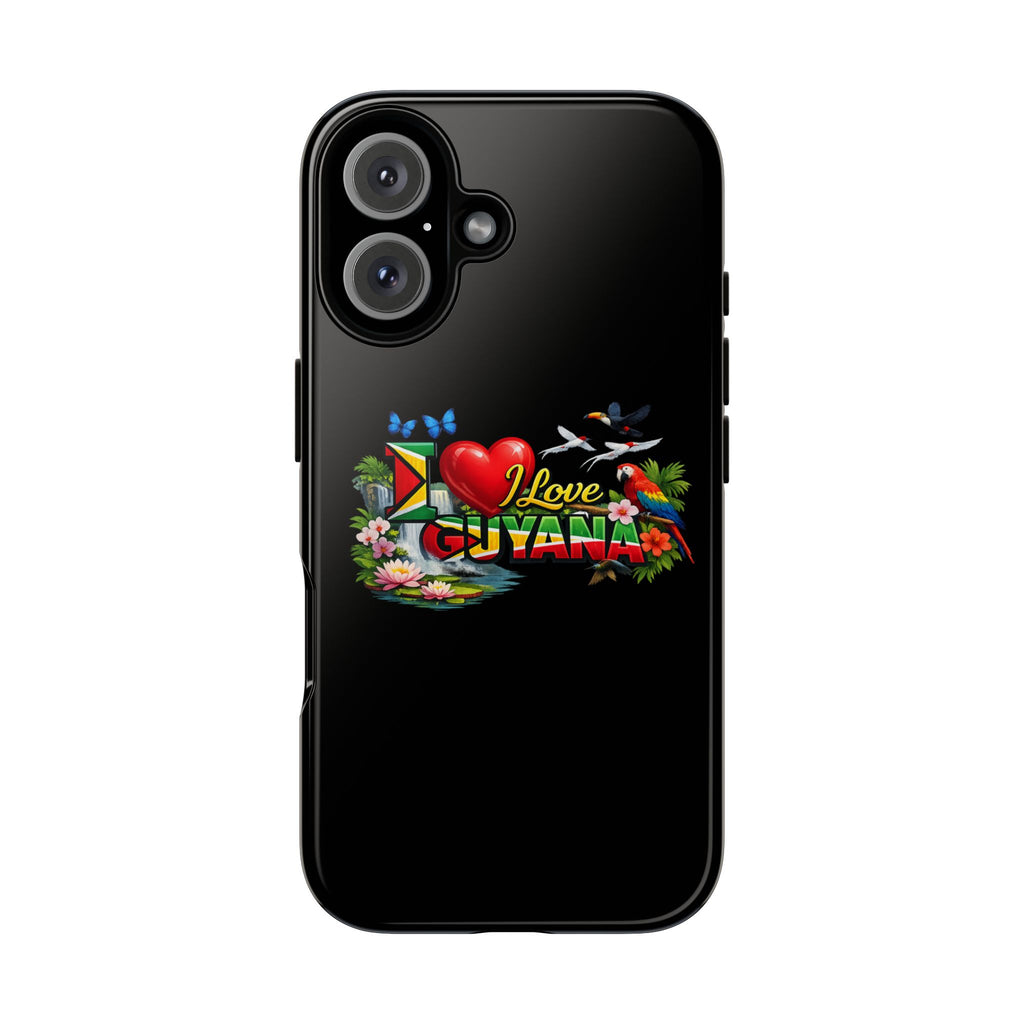 Phone case I Love Guyana Phone Case — Tough Protective Tropical Flag Design