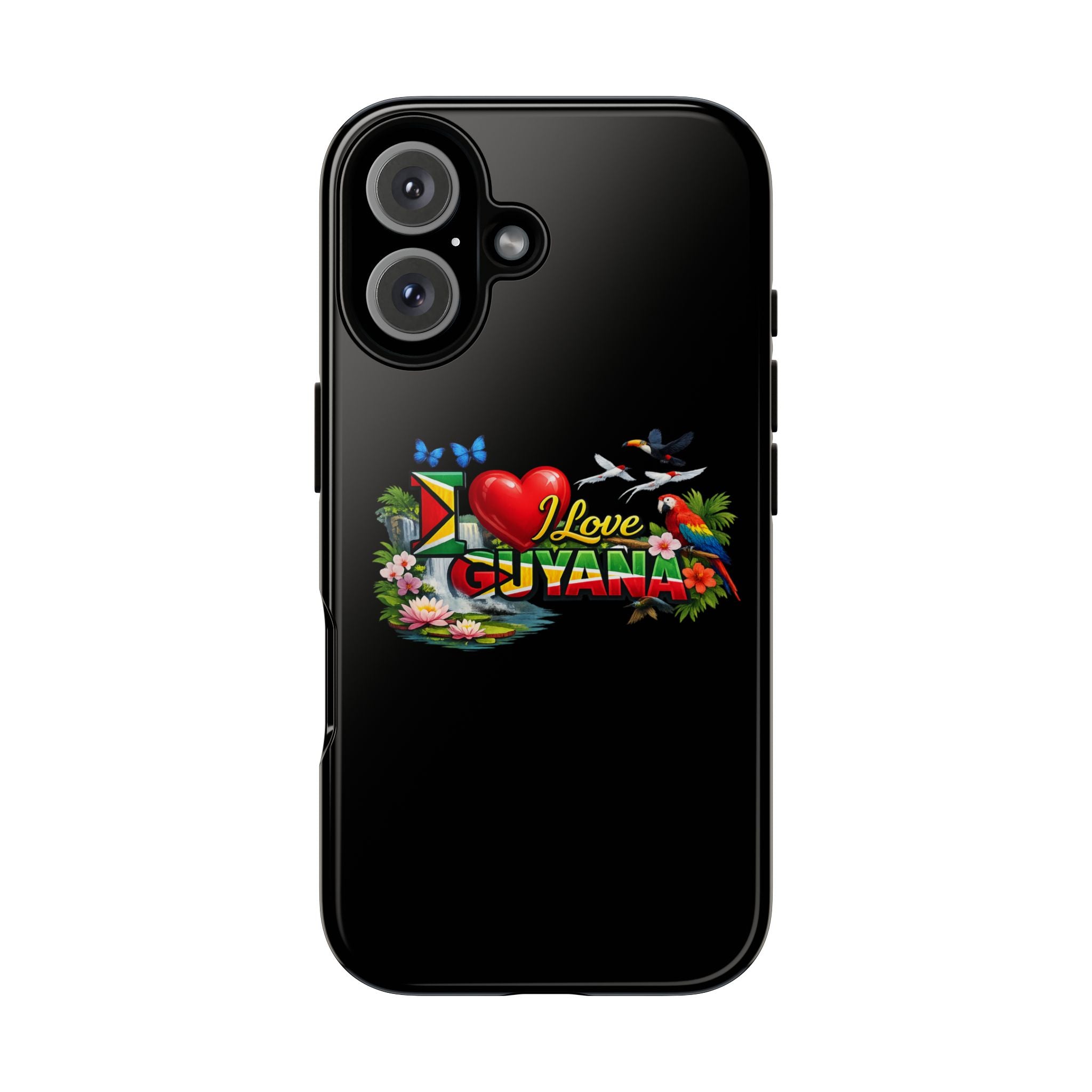 Phone case I Love Guyana Phone Case — Tough Protective Tropical Flag Design
