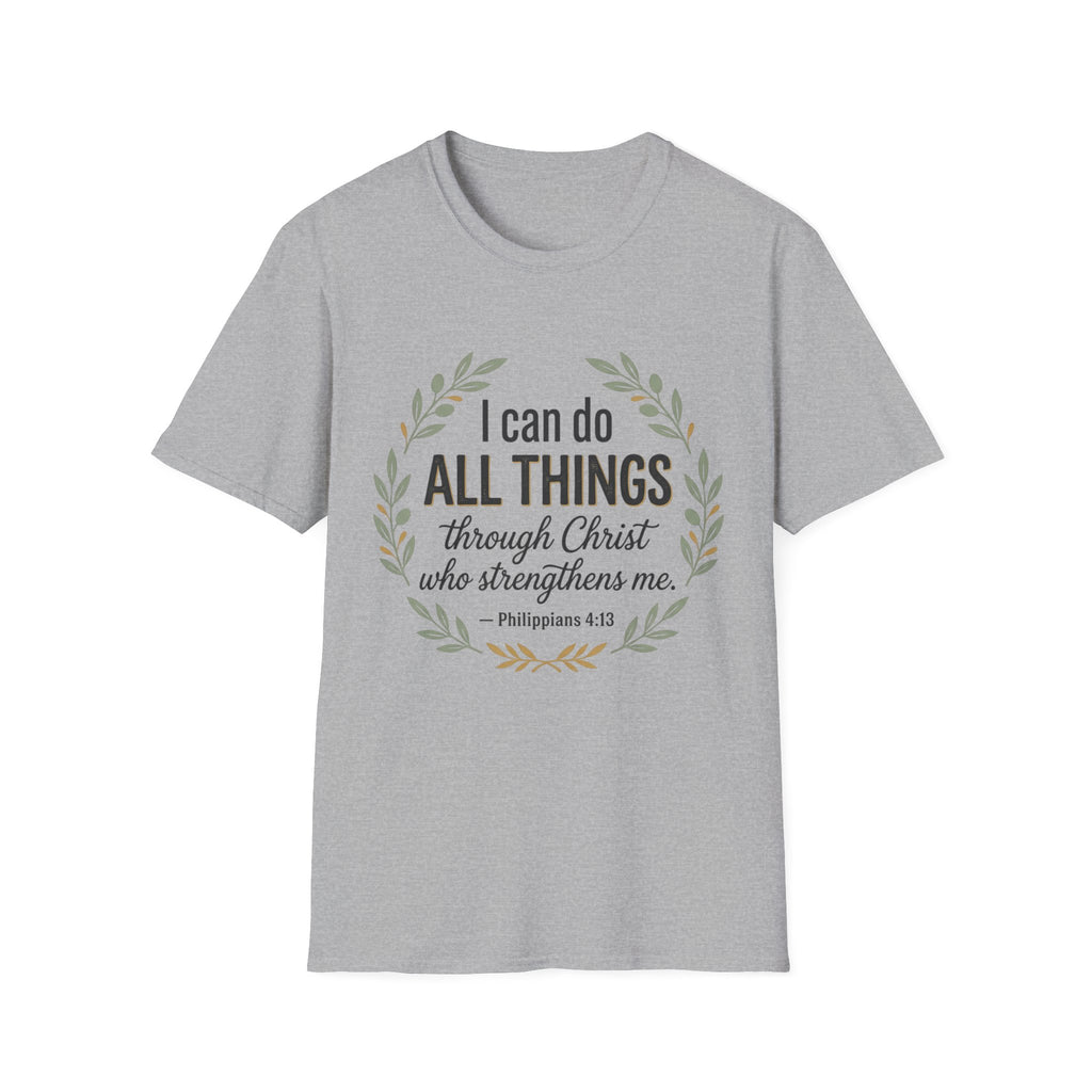 Bible Verses Inspired Tee Shirt — Inspirational Faith Tee with Scripture Text