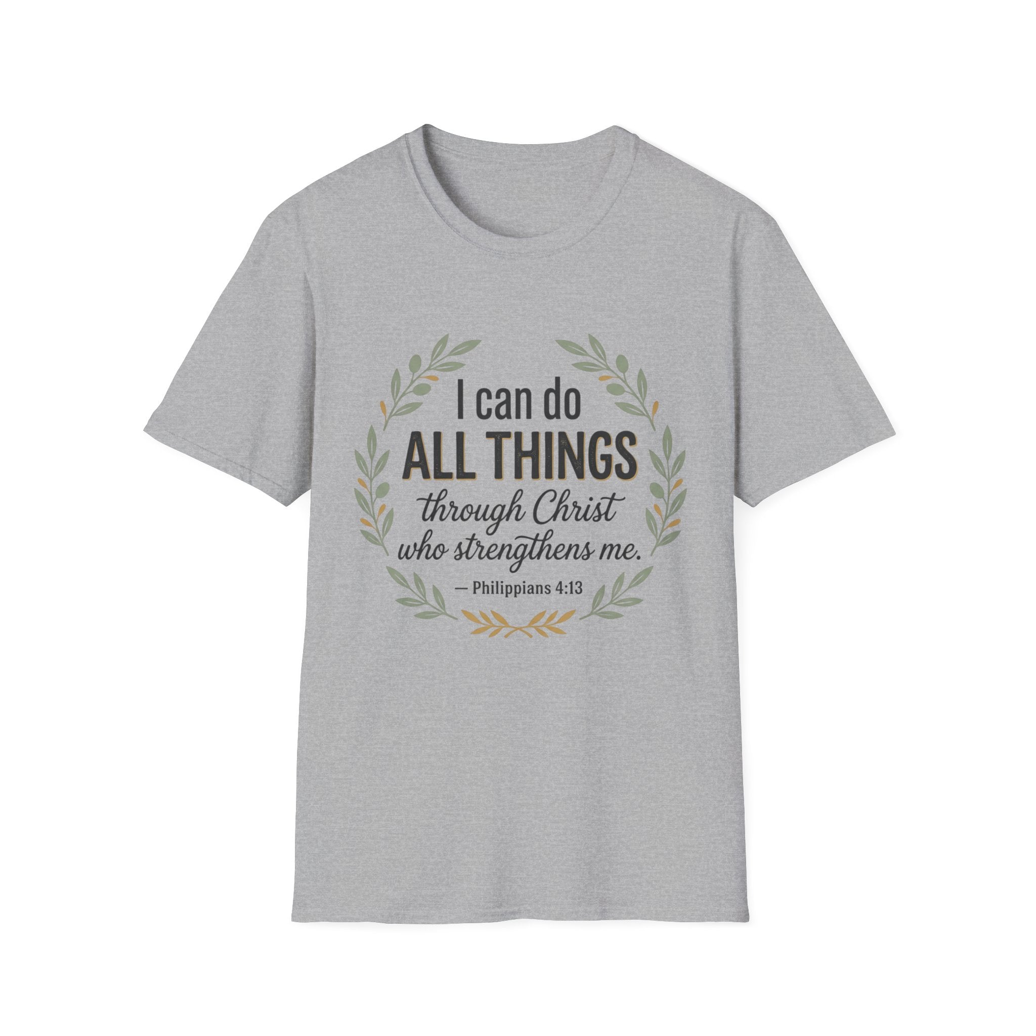 Bible Verses Inspired Tee Shirt — Inspirational Faith Tee with Scripture Text