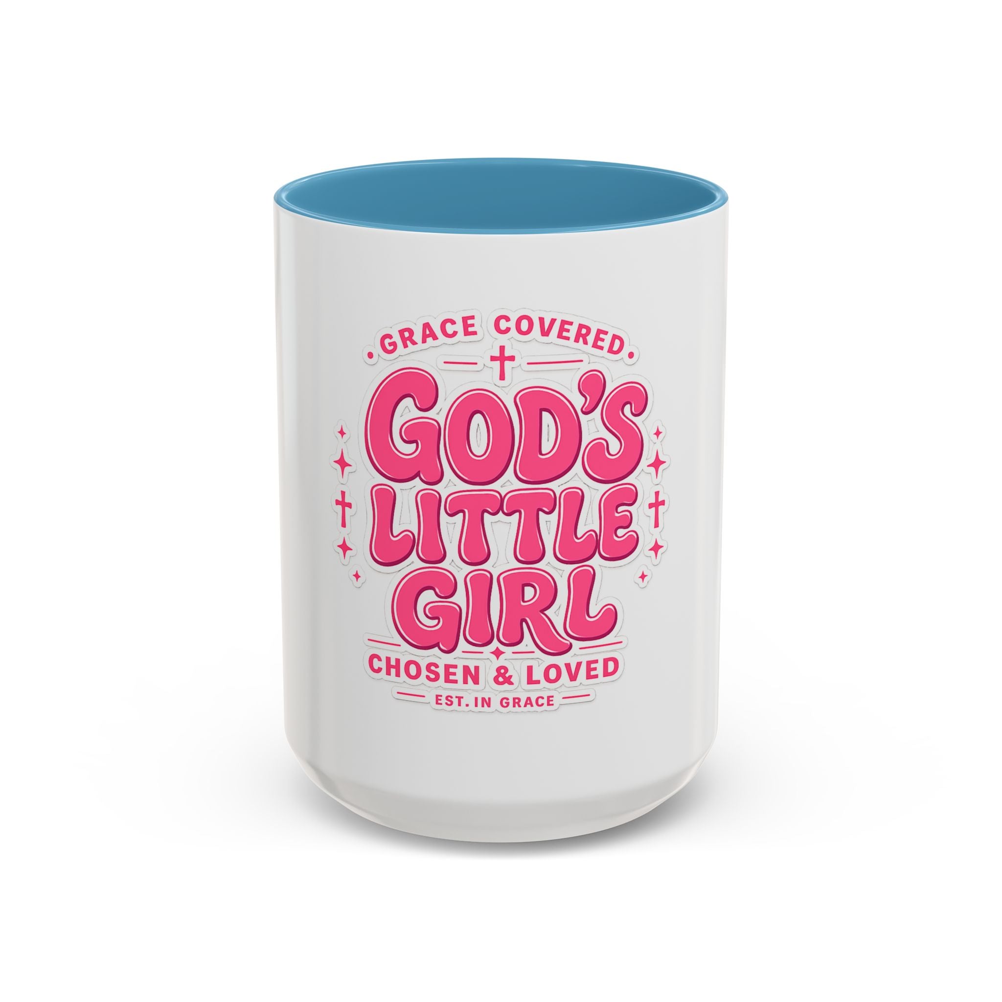 Coffee Mugs Faith/ Inspiration mugs God's Little Girl Accent Coffee Mug – Faith-based Pink Christian Gift (11/15oz)