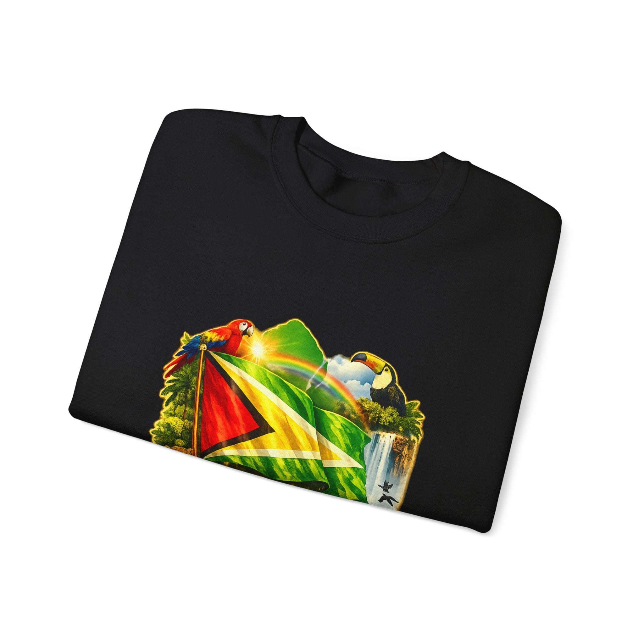 Guyana Flag & Wildlife Sweatshirt — "One People, One Nation, One Destiny" Crewneck