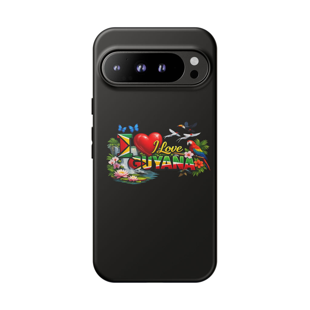 Phone case I Love Guyana Phone Case — Tough Protective Tropical Flag Design