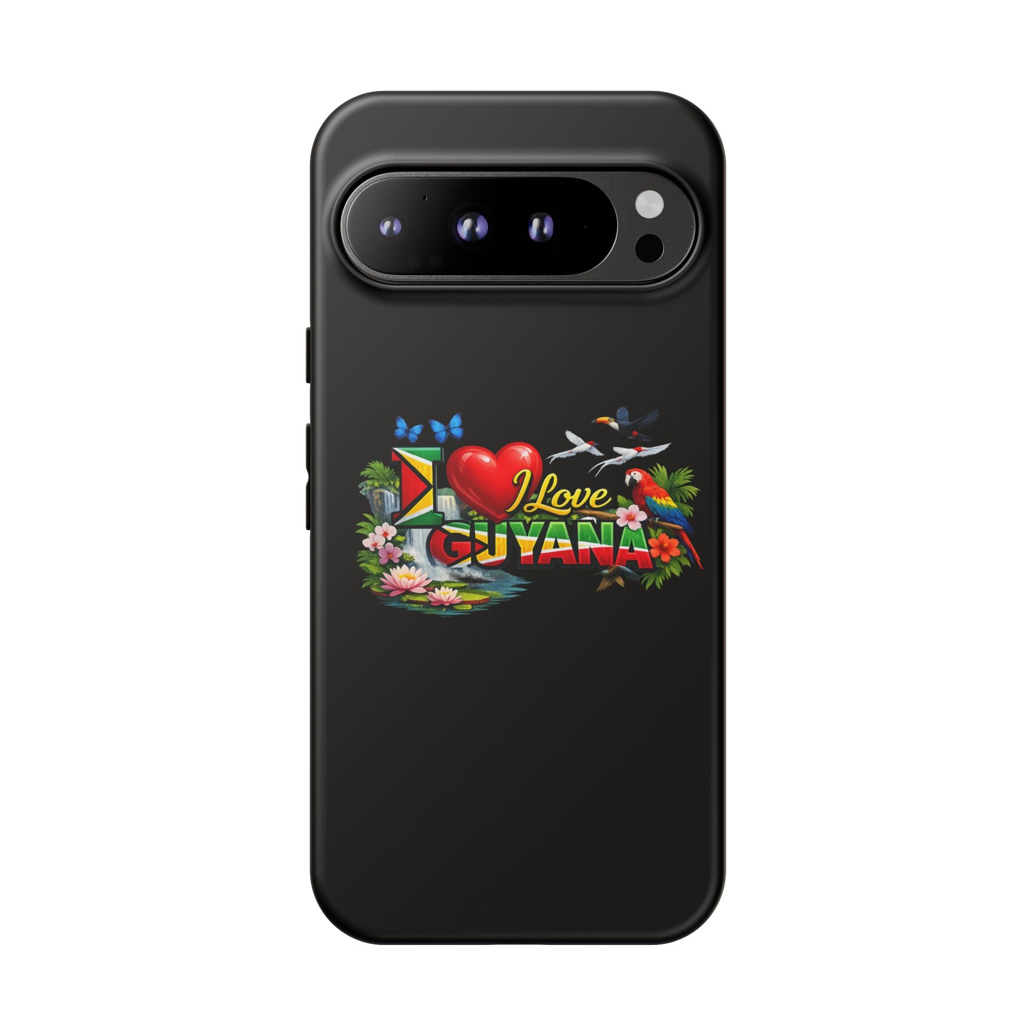 Phone case I Love Guyana Phone Case — Tough Protective Tropical Flag Design